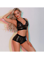 2pc Set Perforated Wetlook