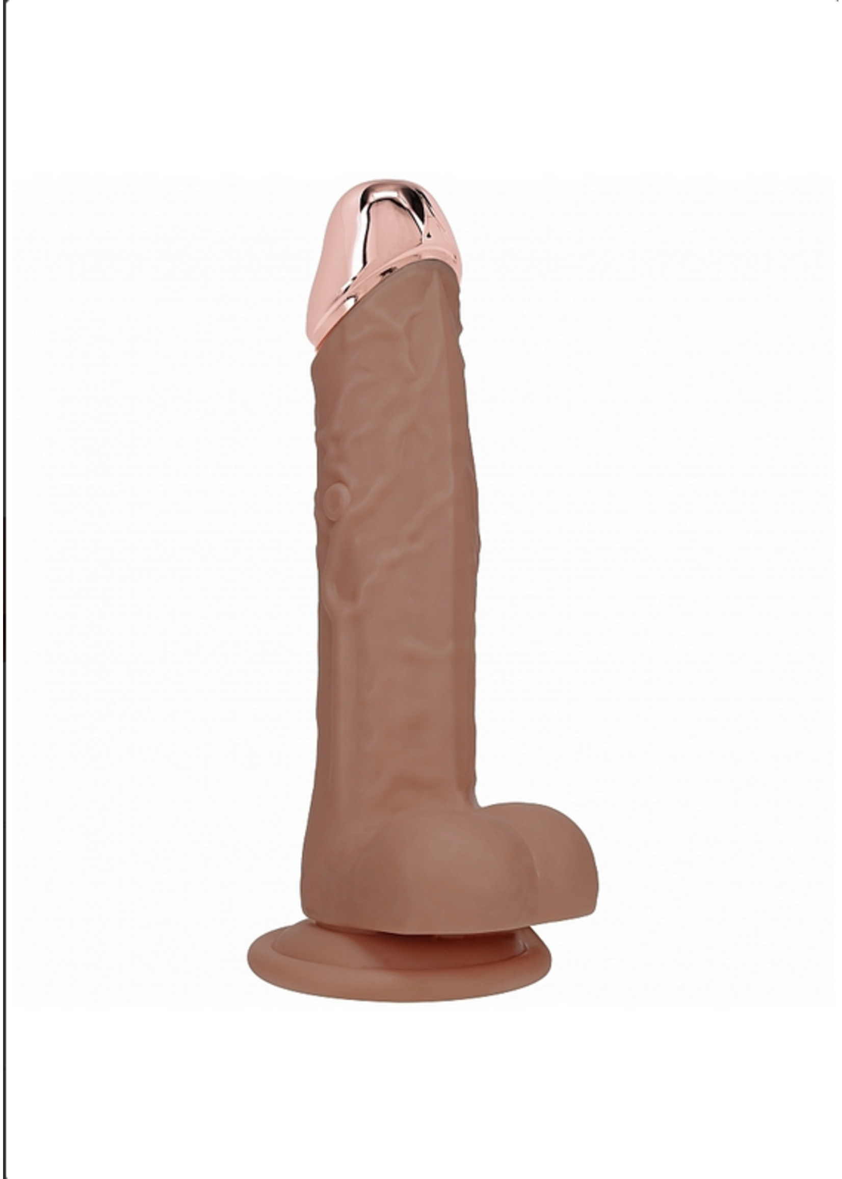 Shots Toys Shots - RealRock - Metalhead - Regular Straight with Balls 6" - Tan