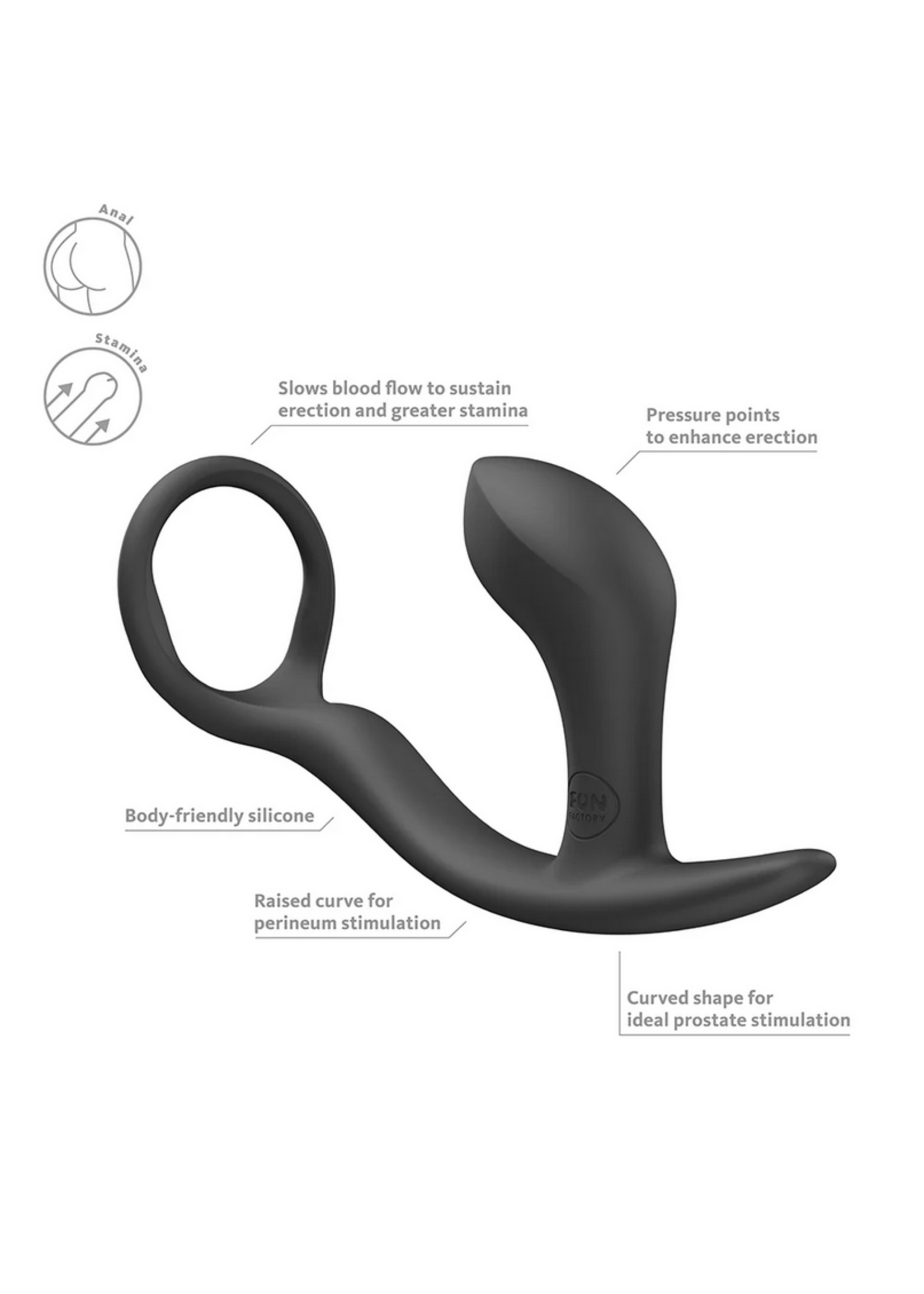Fun Factory Bootie Ring - Black