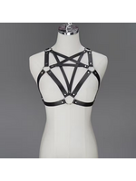 Value Faux Leather Pentagram Chest Harness