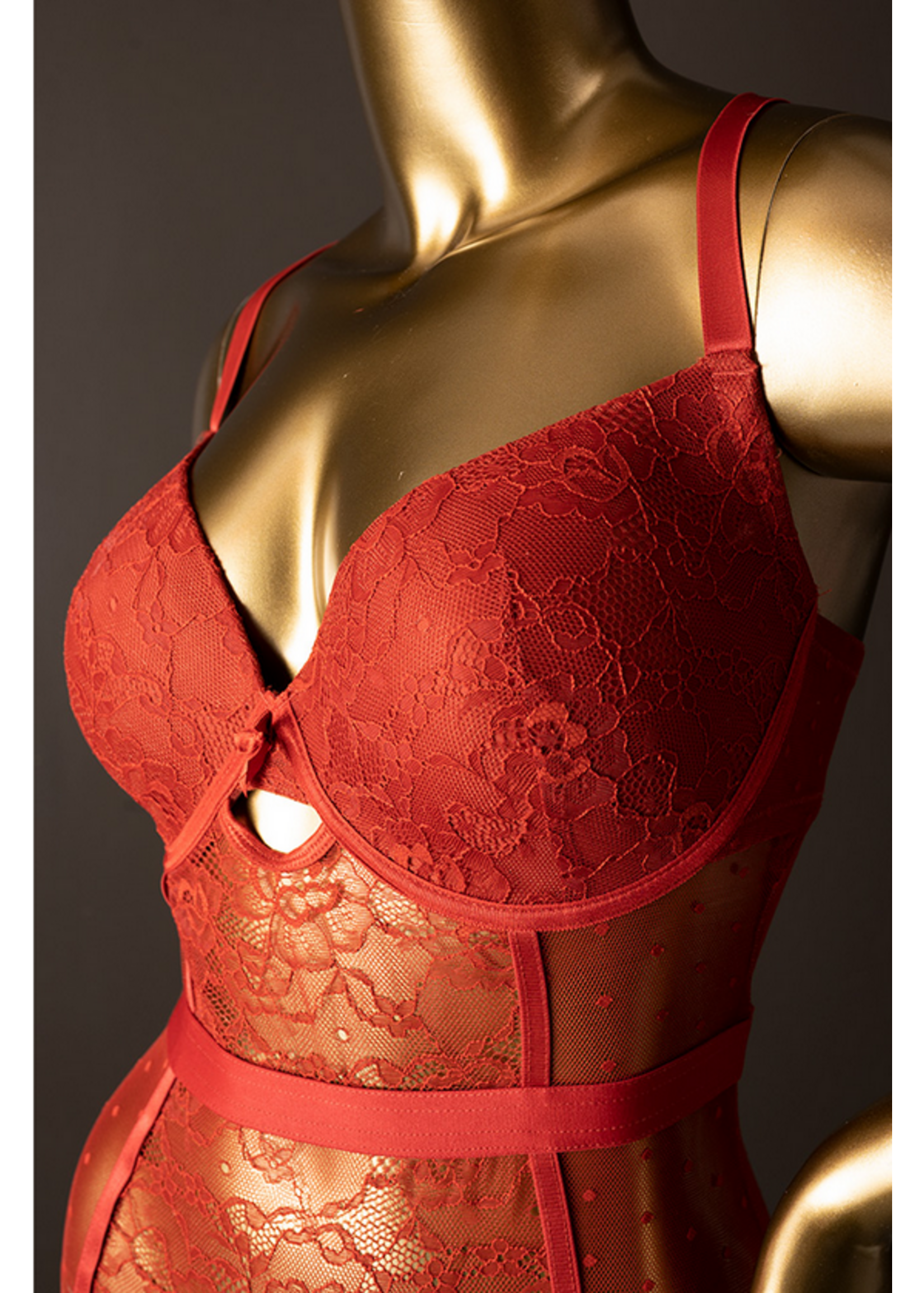 French Affair – Teddy Dot Band Red Ochre LRG