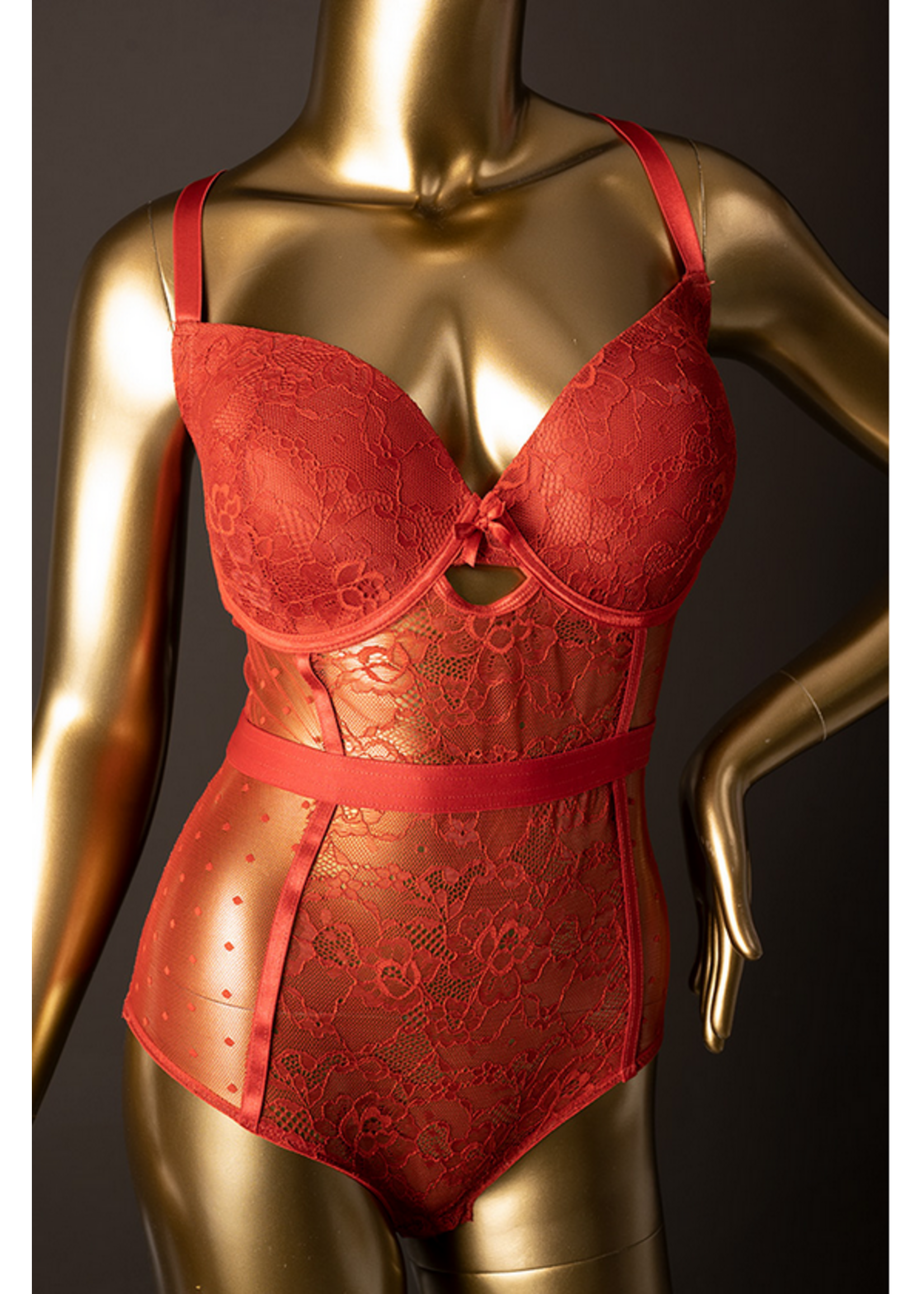 French Affair – Teddy Dot Band Red Ochre LRG