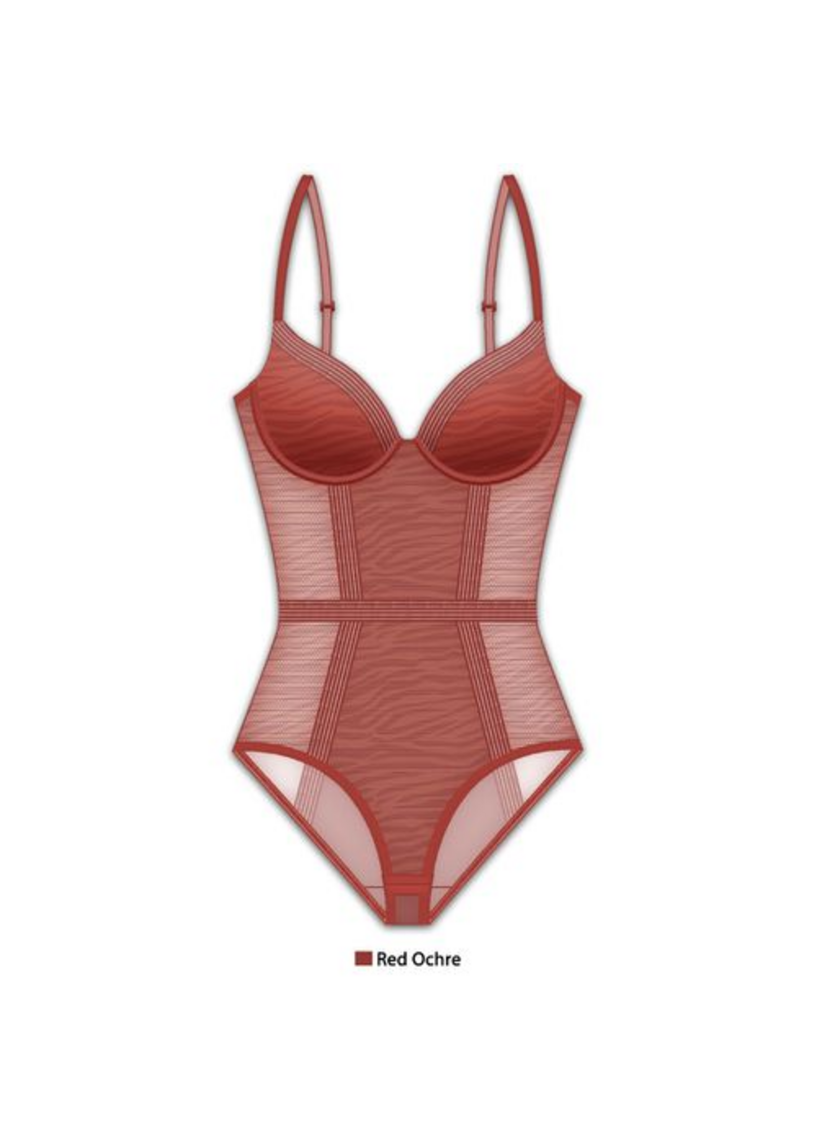 French Affair – Teddy Zeb Stripe Red Ochre MED