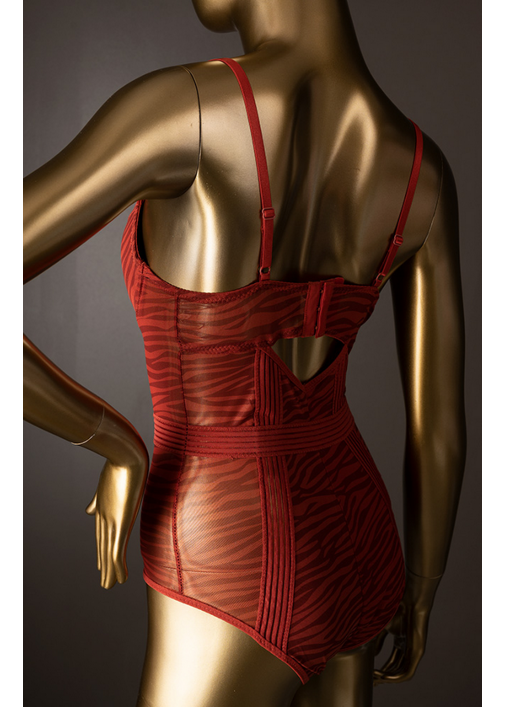 French Affair – Teddy Zeb Stripe Red Ochre MED