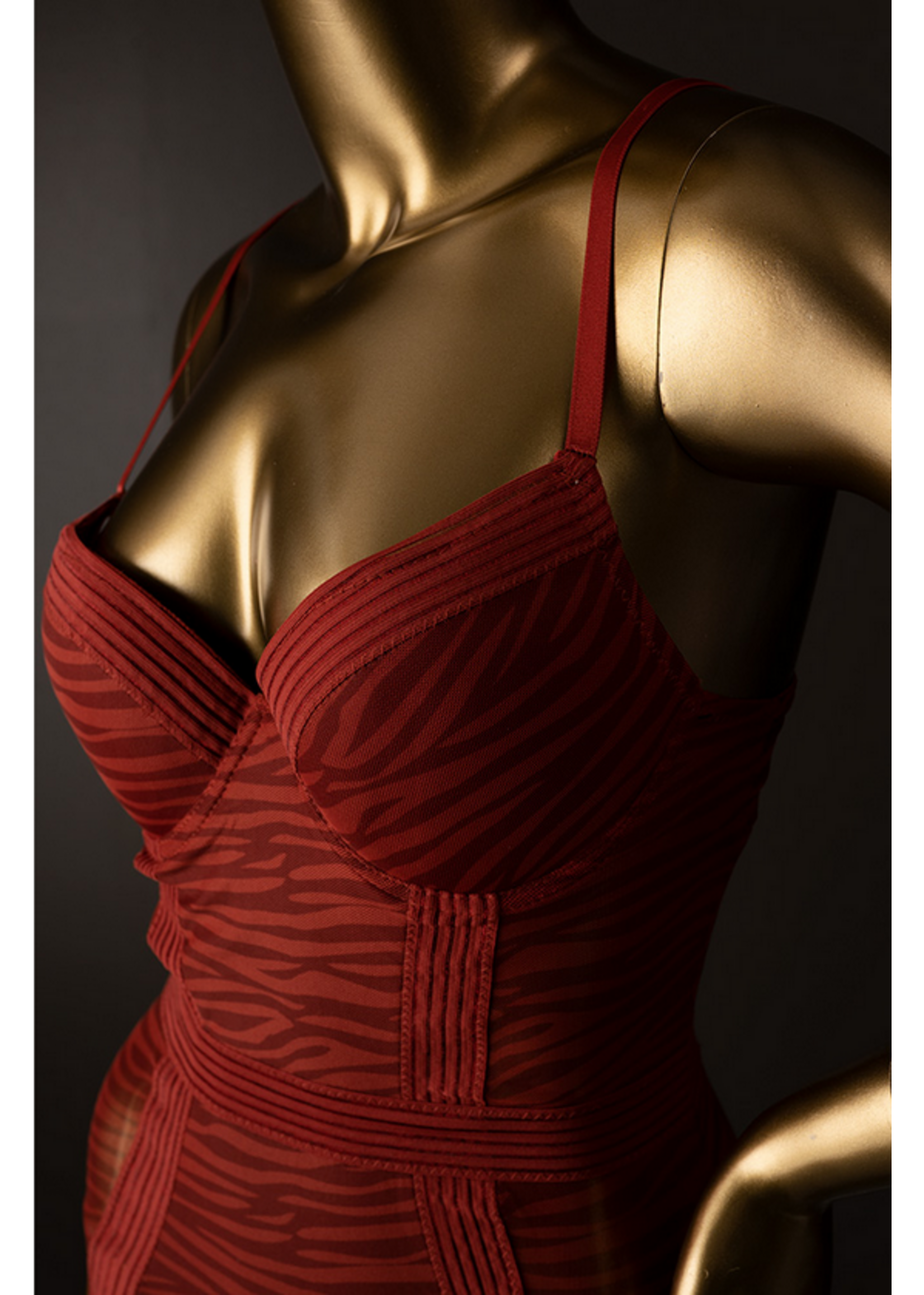 French Affair – Teddy Zeb Stripe Red Ochre MED