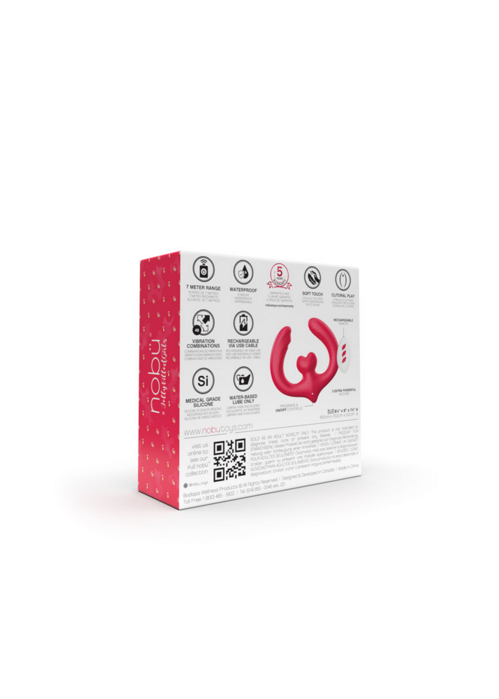 Nobü Essentials – Jëli Dual Ended Couples Vibe – Strawberry