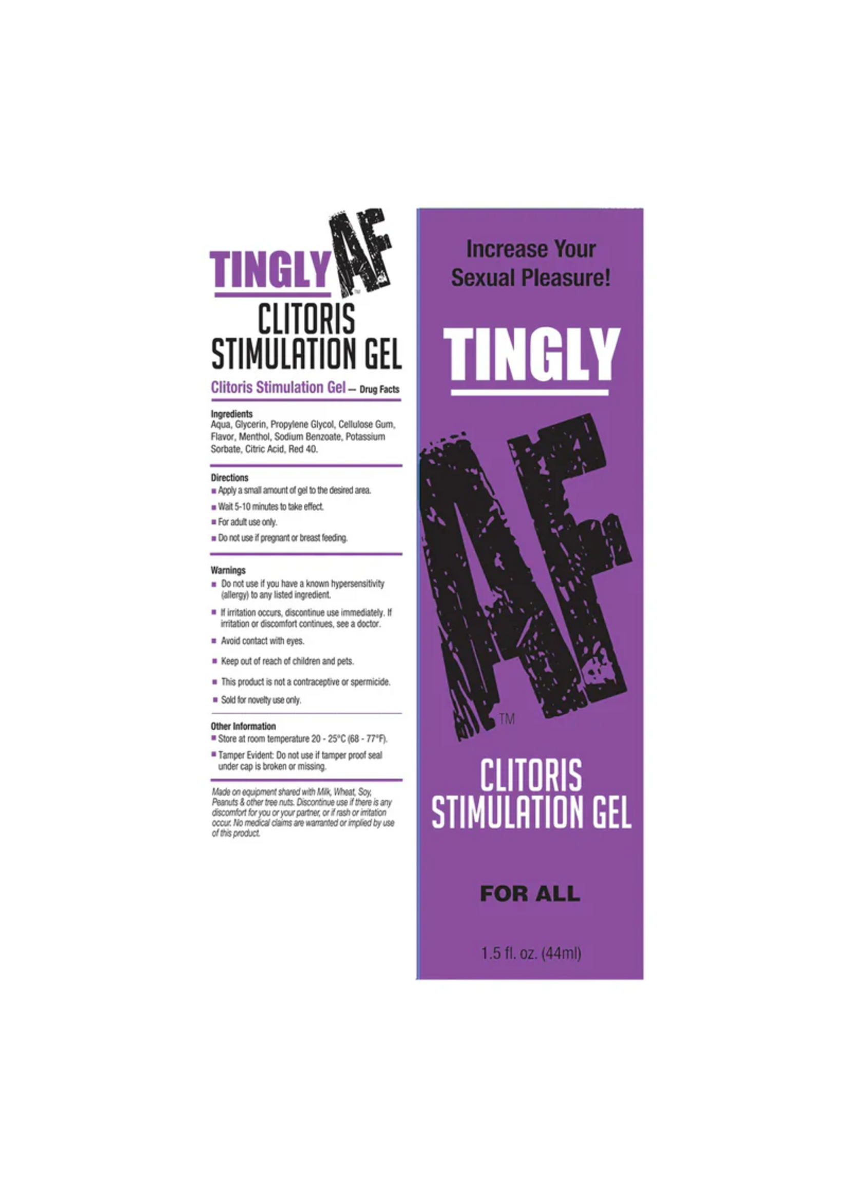 Little Genie Productions TINGLY AF, CLITORAL STIMULATION GEL, 1.5OZ