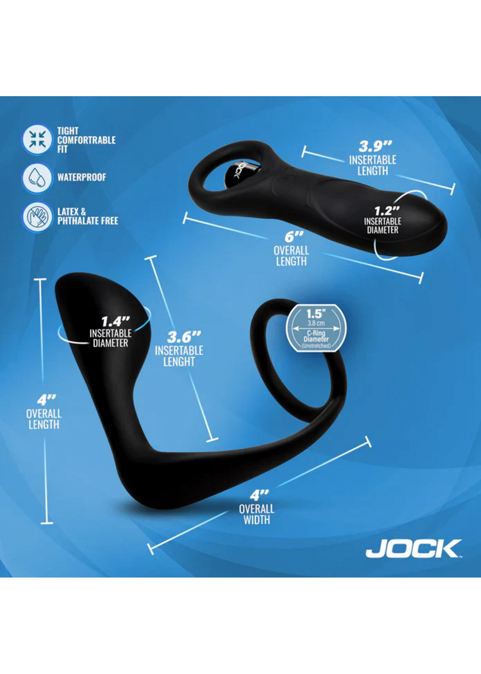 Jock P-Spotter Silicone Prostate Vibrator Set