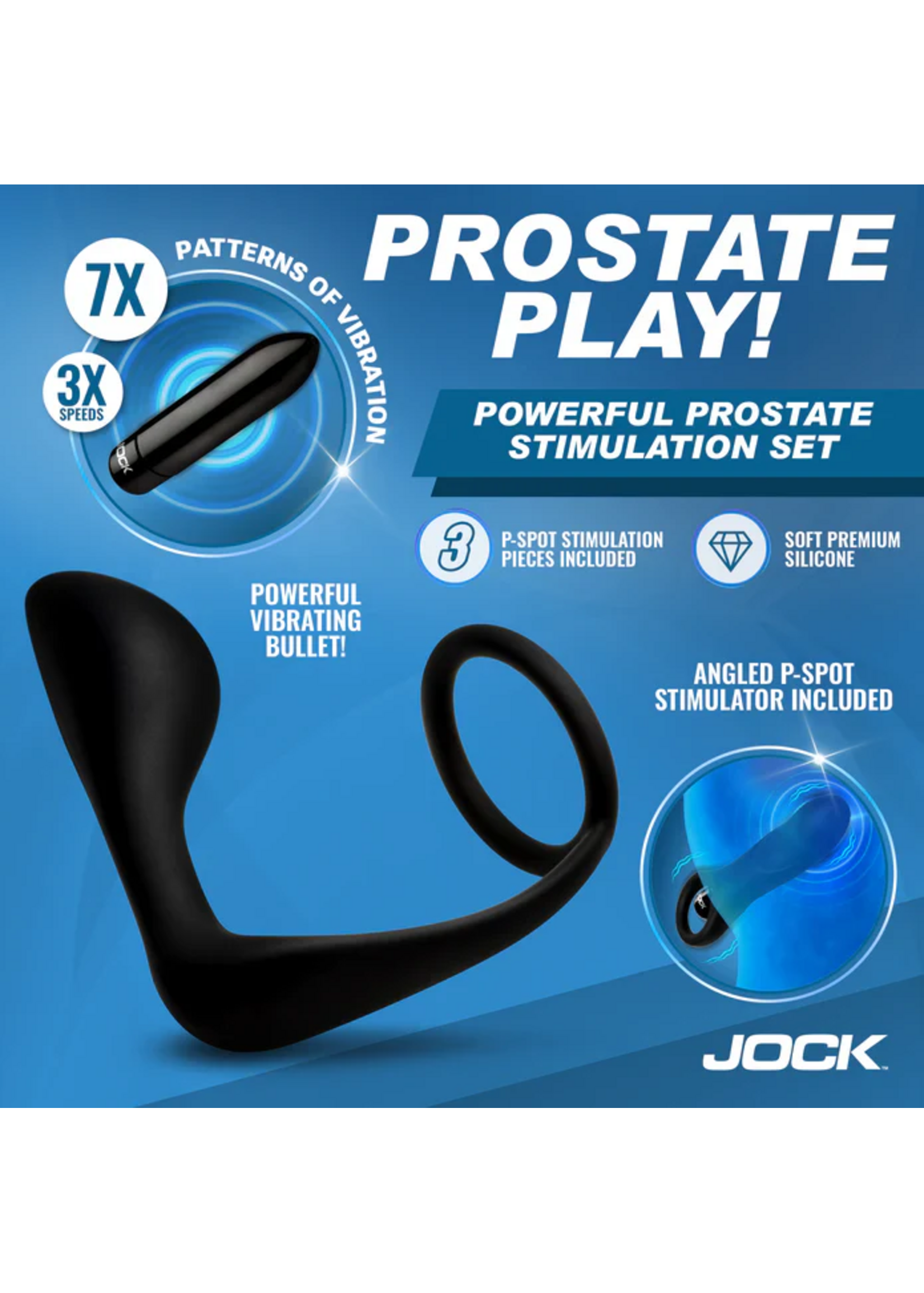Jock P-Spotter Silicone Prostate Vibrator Set