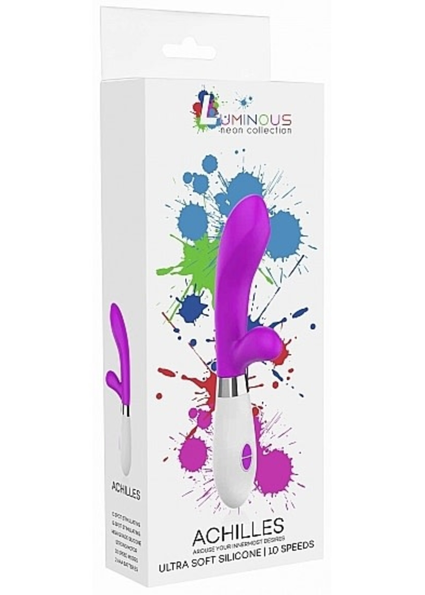 Shots Toys Shots - Achilles Ultra Soft Silicone 10 Speed Dual Motor Vibrator - Fuchsia