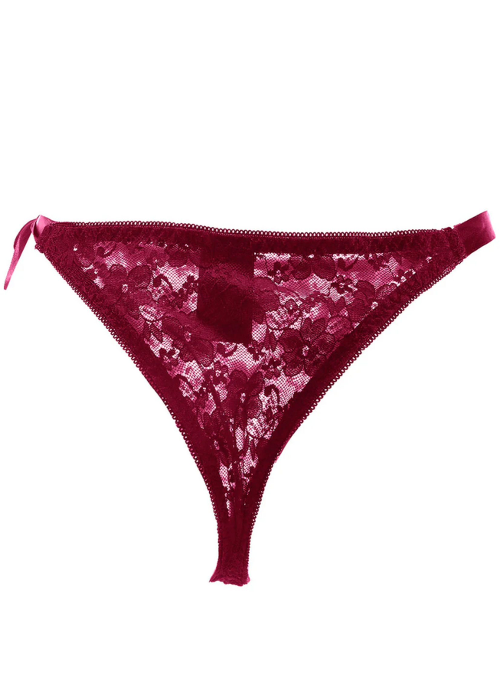 Calexotics Remote Control Burgundy Lace Thong & Vibe Set in OS