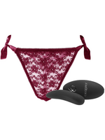 Calexotics Remote Control Burgundy Lace Thong & Vibe Set in OS