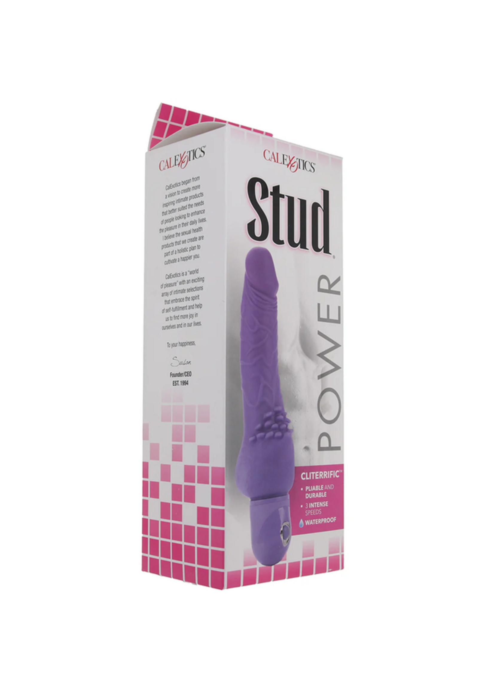 Calexotics Power Stud Cliterrific Vibe in Purple