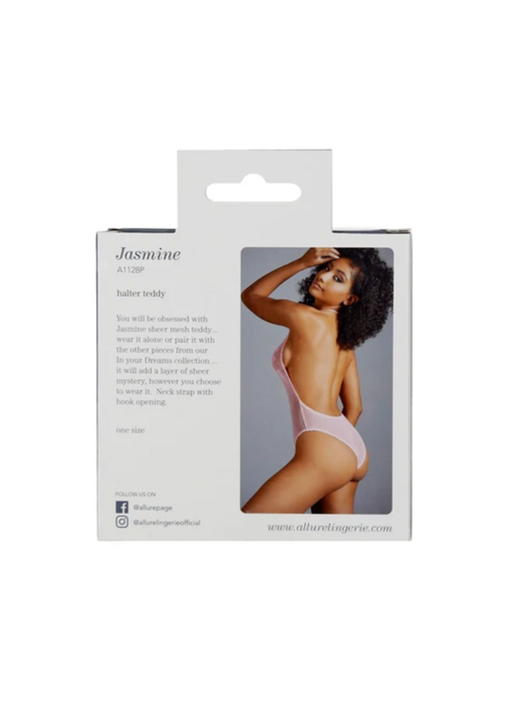 Allure Adore By Allure - Jasmine - Halter Teddy - Pink - OS