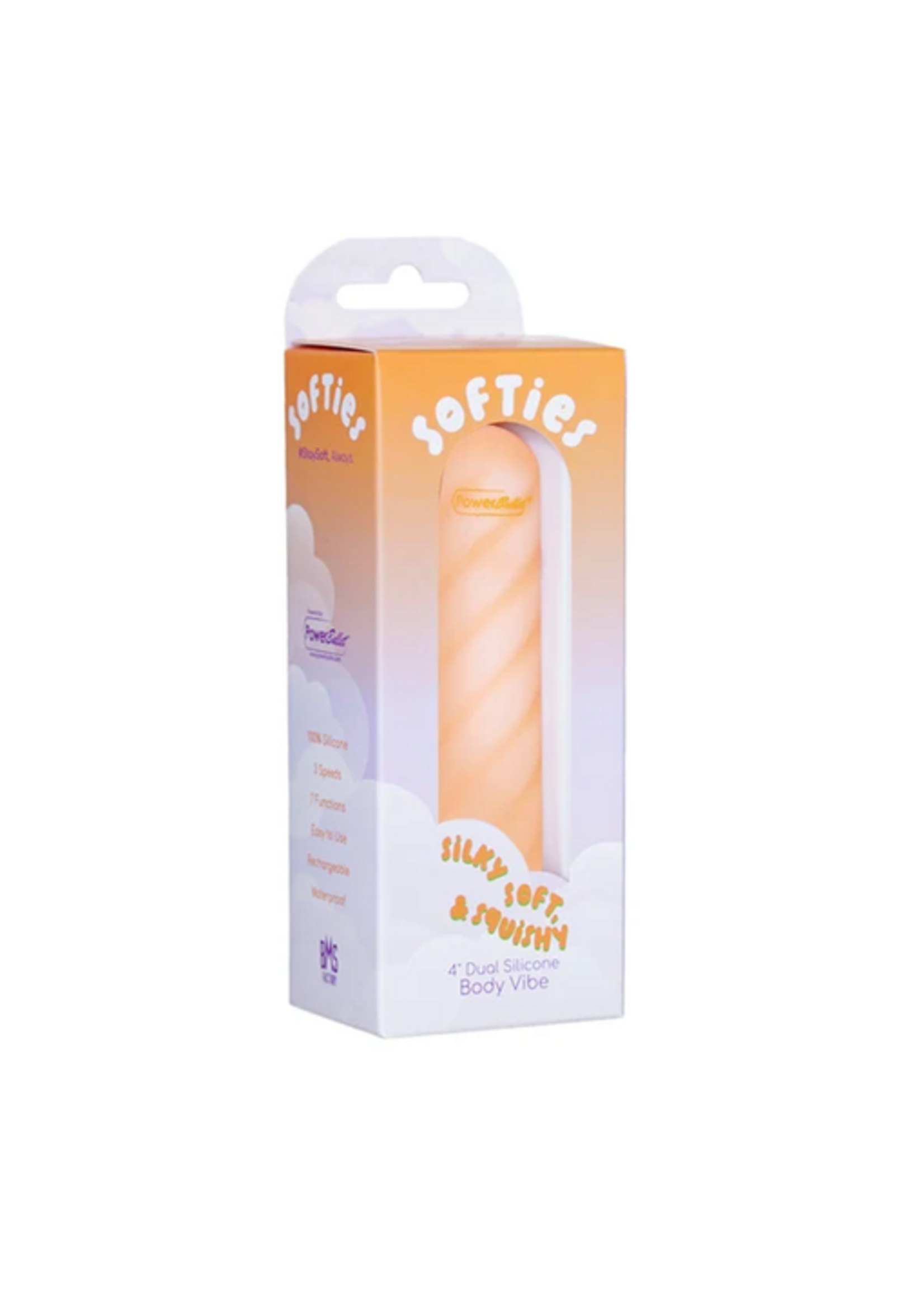 Softies Softies 4” Dual Silicone Body Vibe – Orange