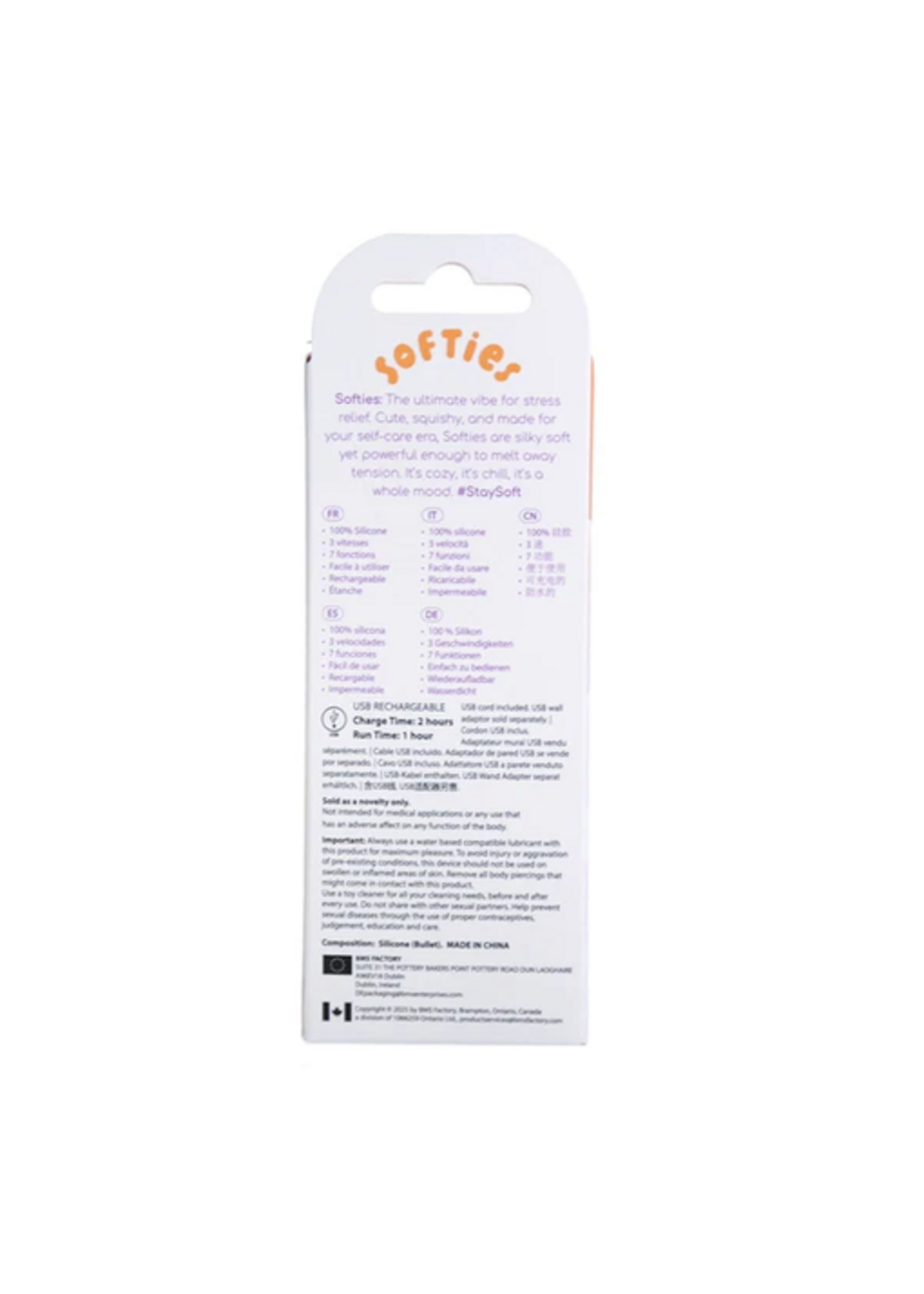 Softies Softies 4” Dual Silicone Body Vibe – Orange