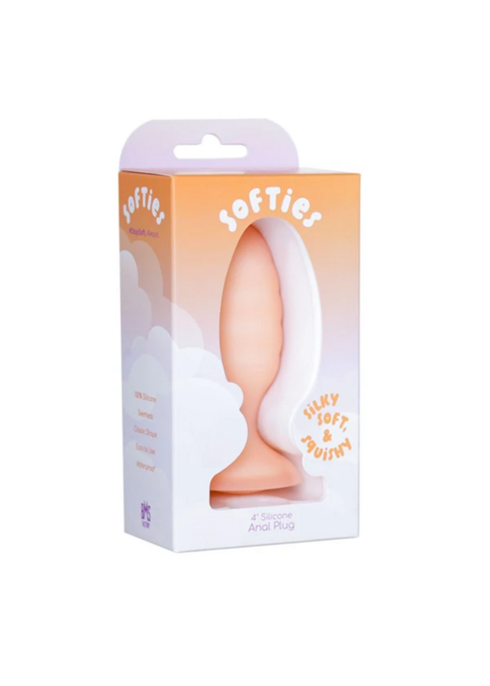 Softies Softies 4” Anal Silicone Plug – Orange