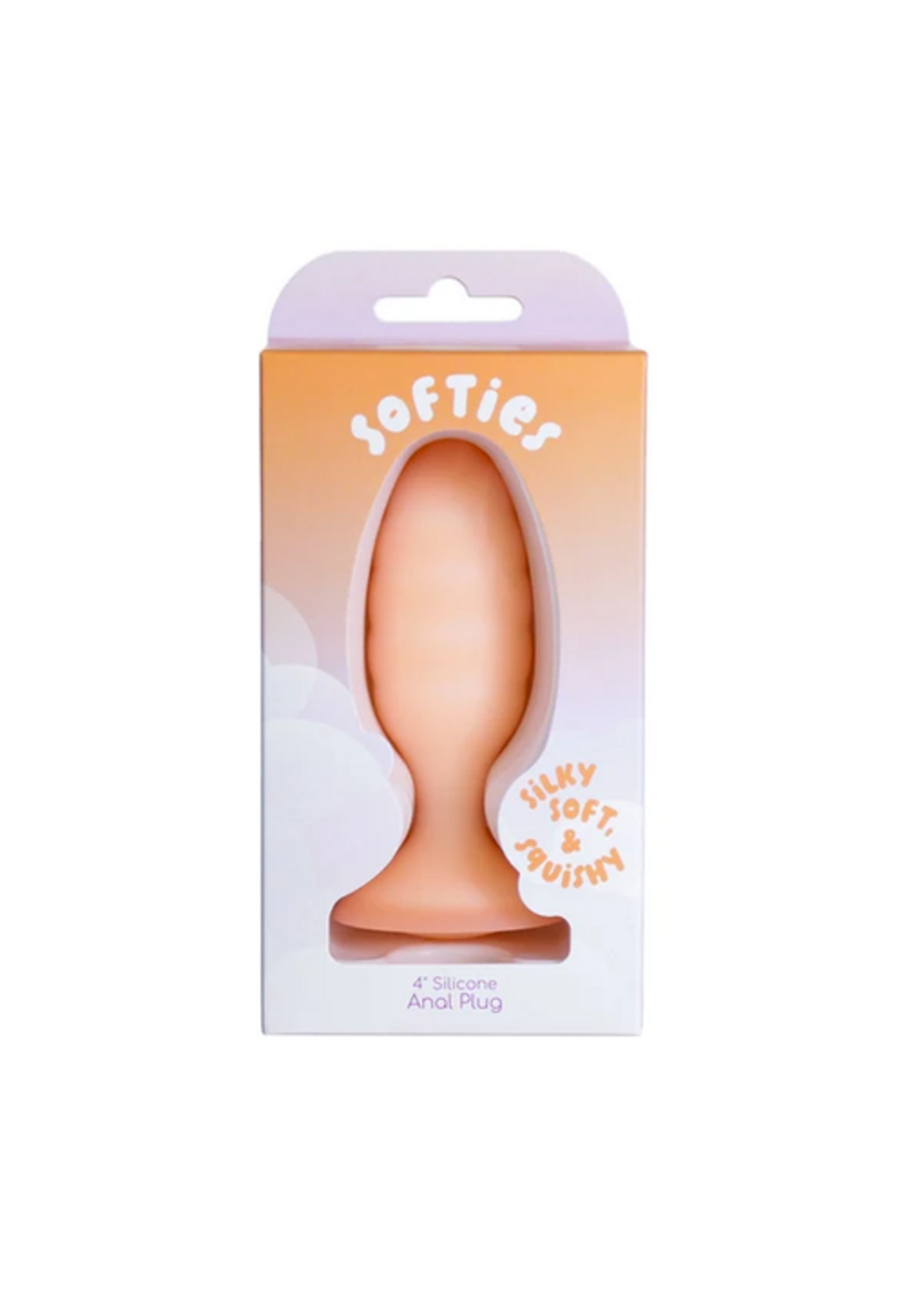 Softies Softies 4” Anal Silicone Plug – Orange