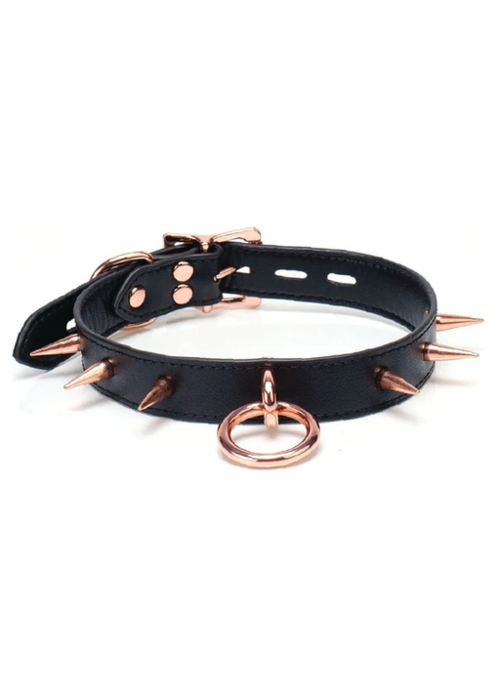 Punishment Rose Gold Spiked Choker
