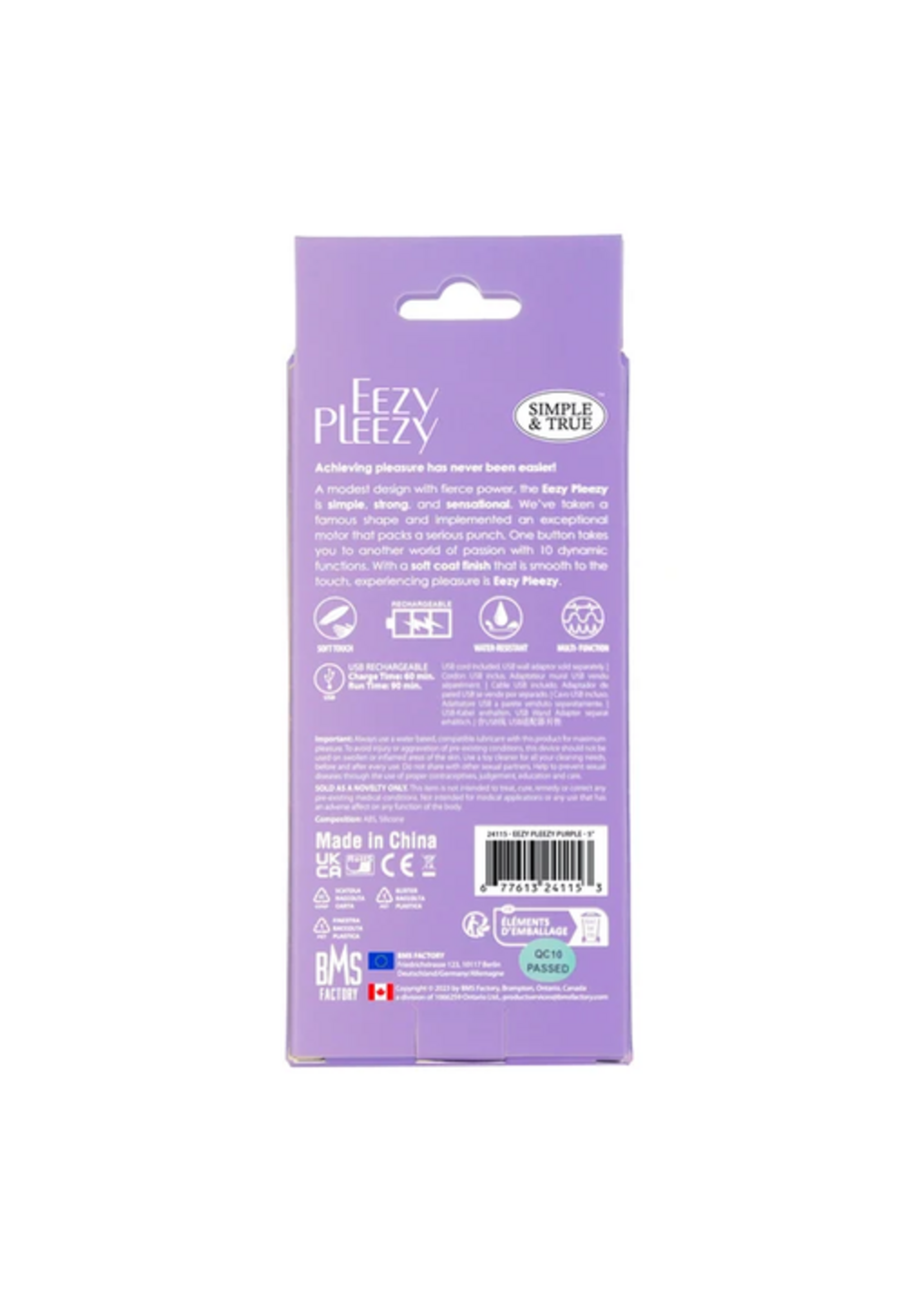 PowerBullet Eezy Pleezy Rechargeable – 5" - Purple