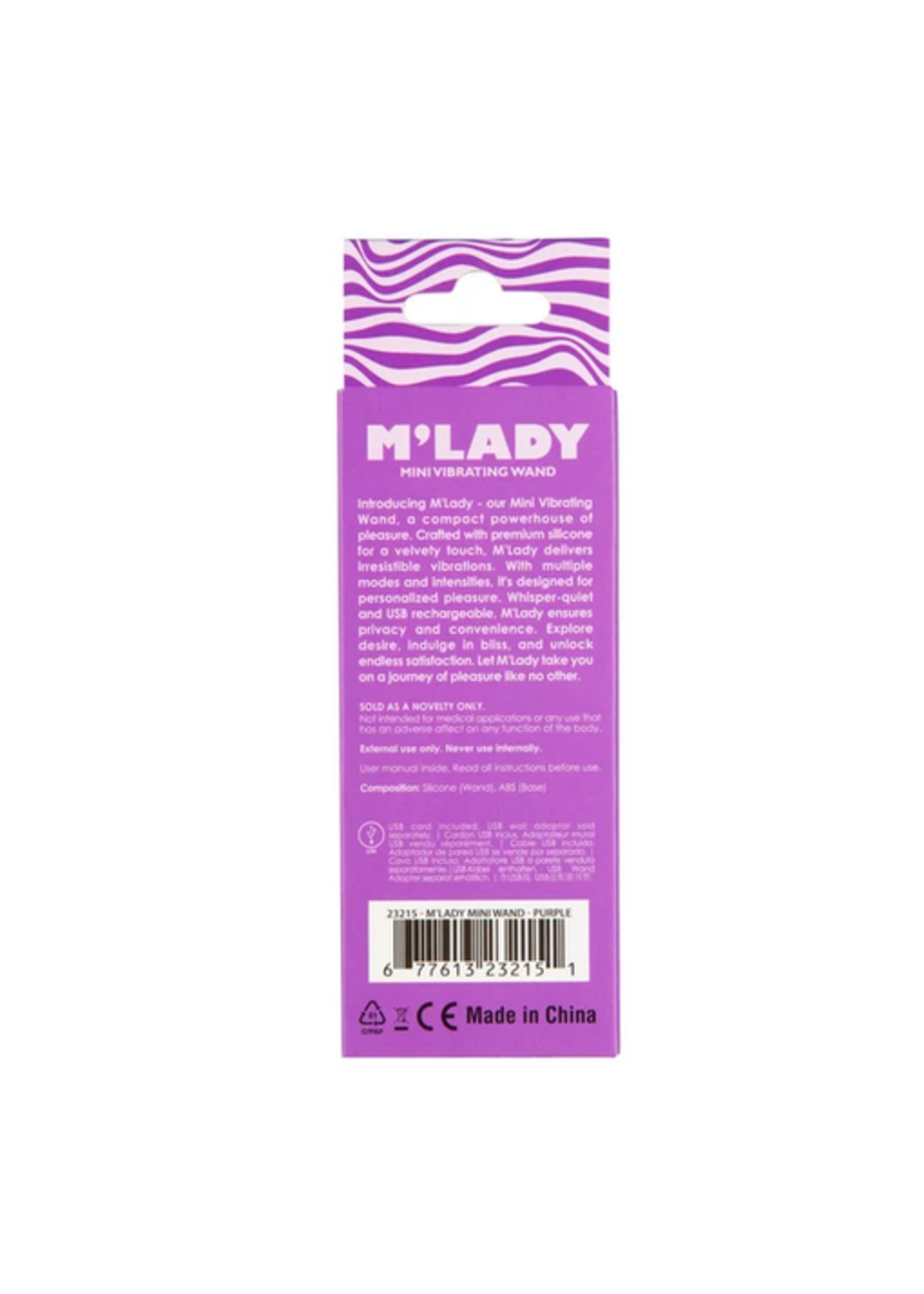 M'Lady Mini Vibrating Wand – Purple