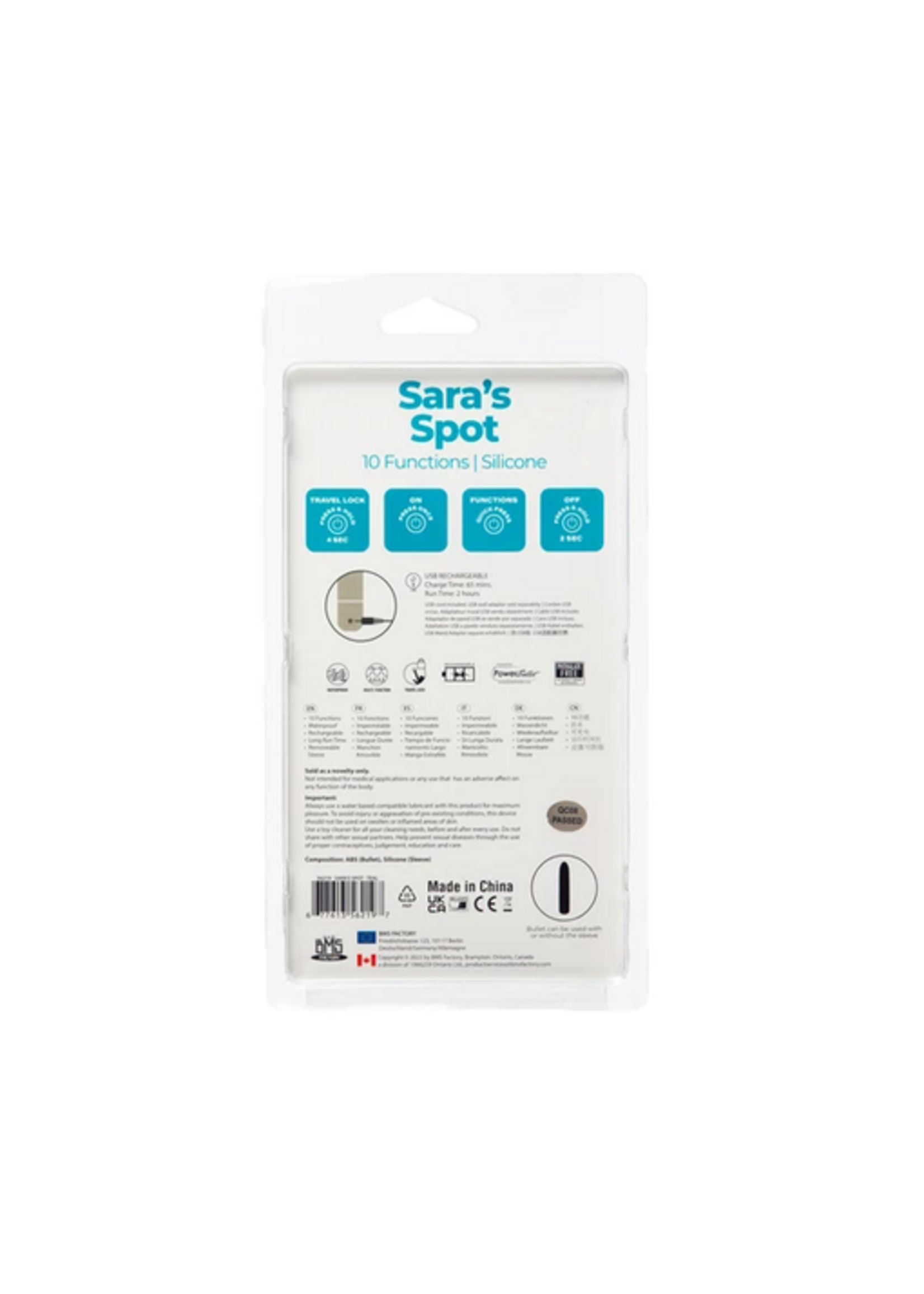 PowerBullet Sara’s Spot – Compact G-Spot Vibrator – Teal