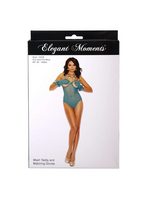 Mesh Teddy and Matching Gloves - Green