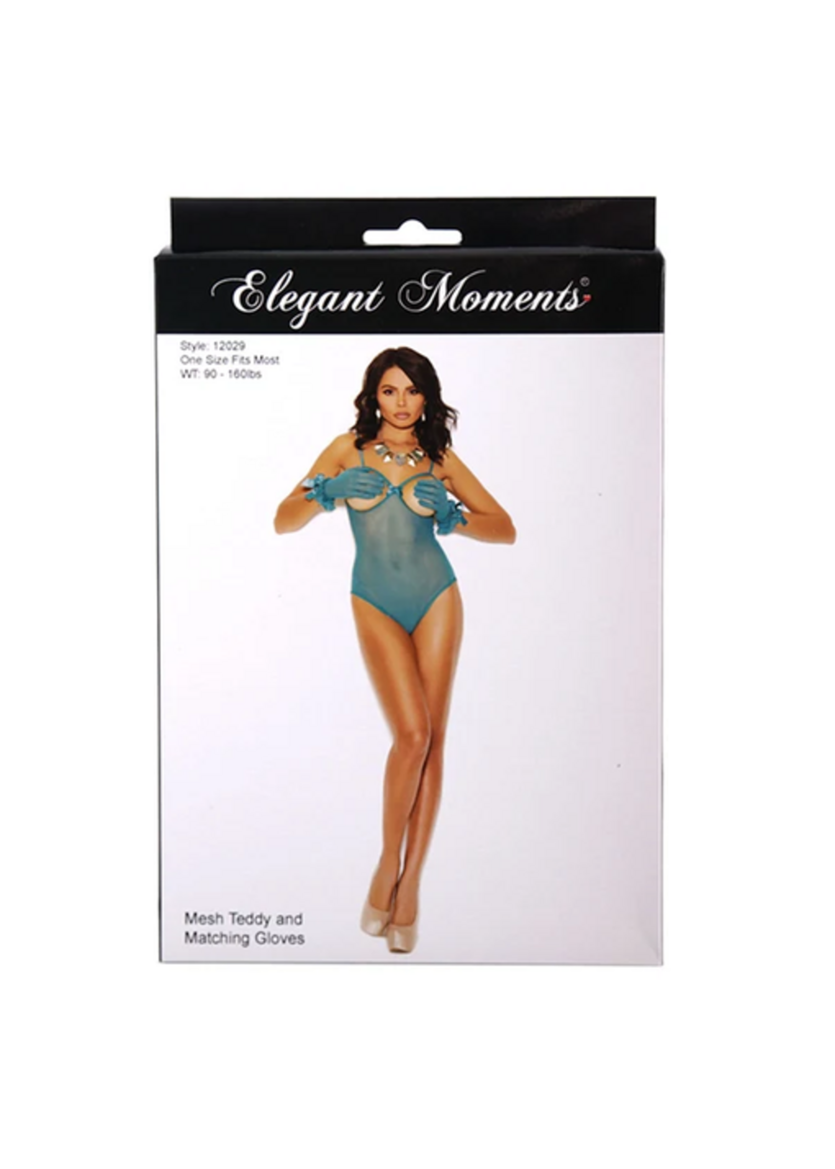 Mesh Teddy and Matching Gloves - Green