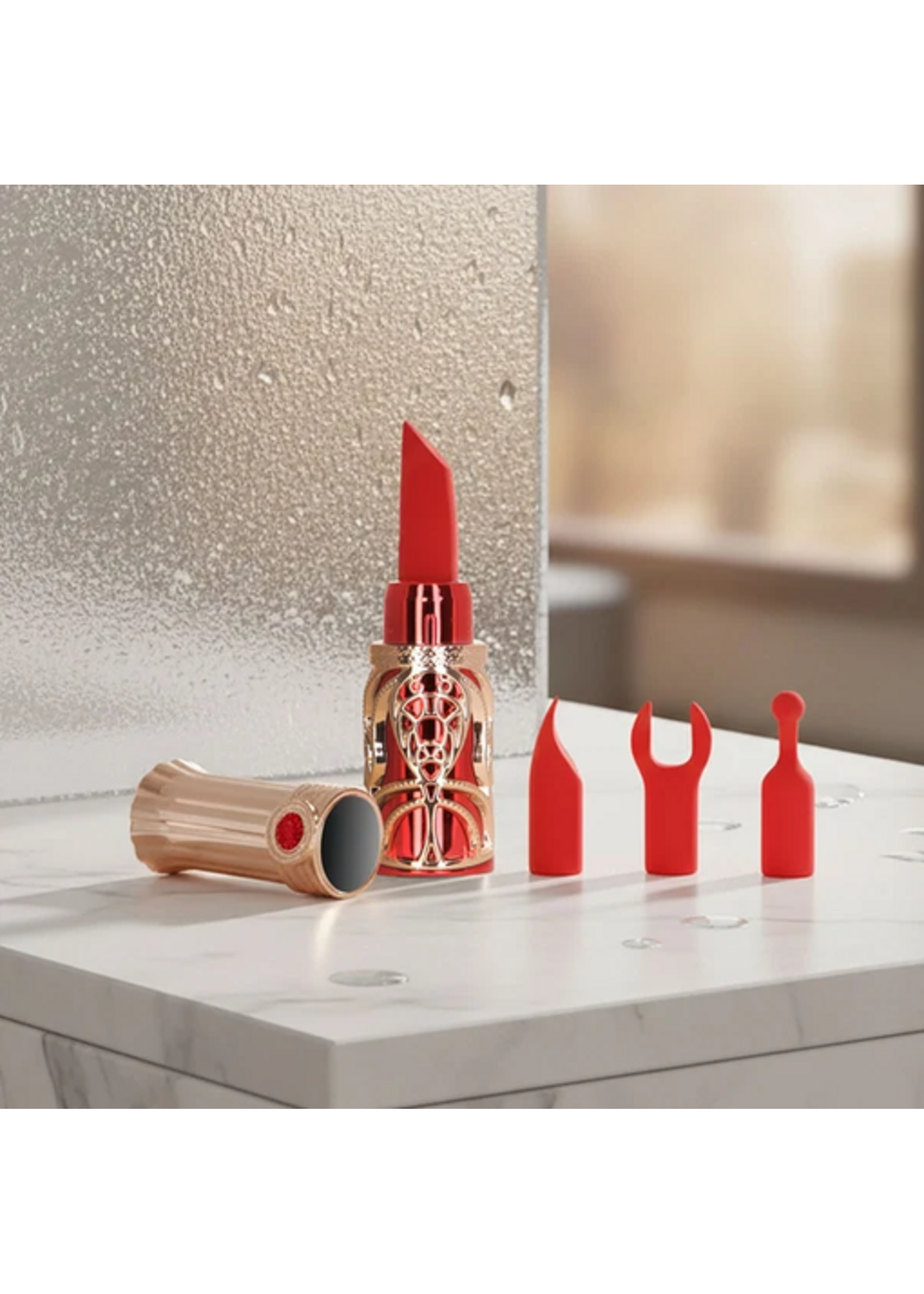 Ruby Kiss Lipstick - Red and Rose Gold