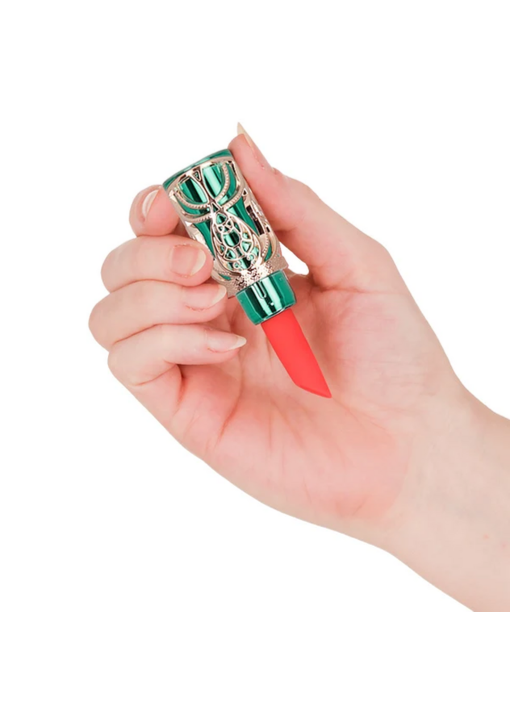 Emerald Kiss Lipstick – Green and Rose Gold