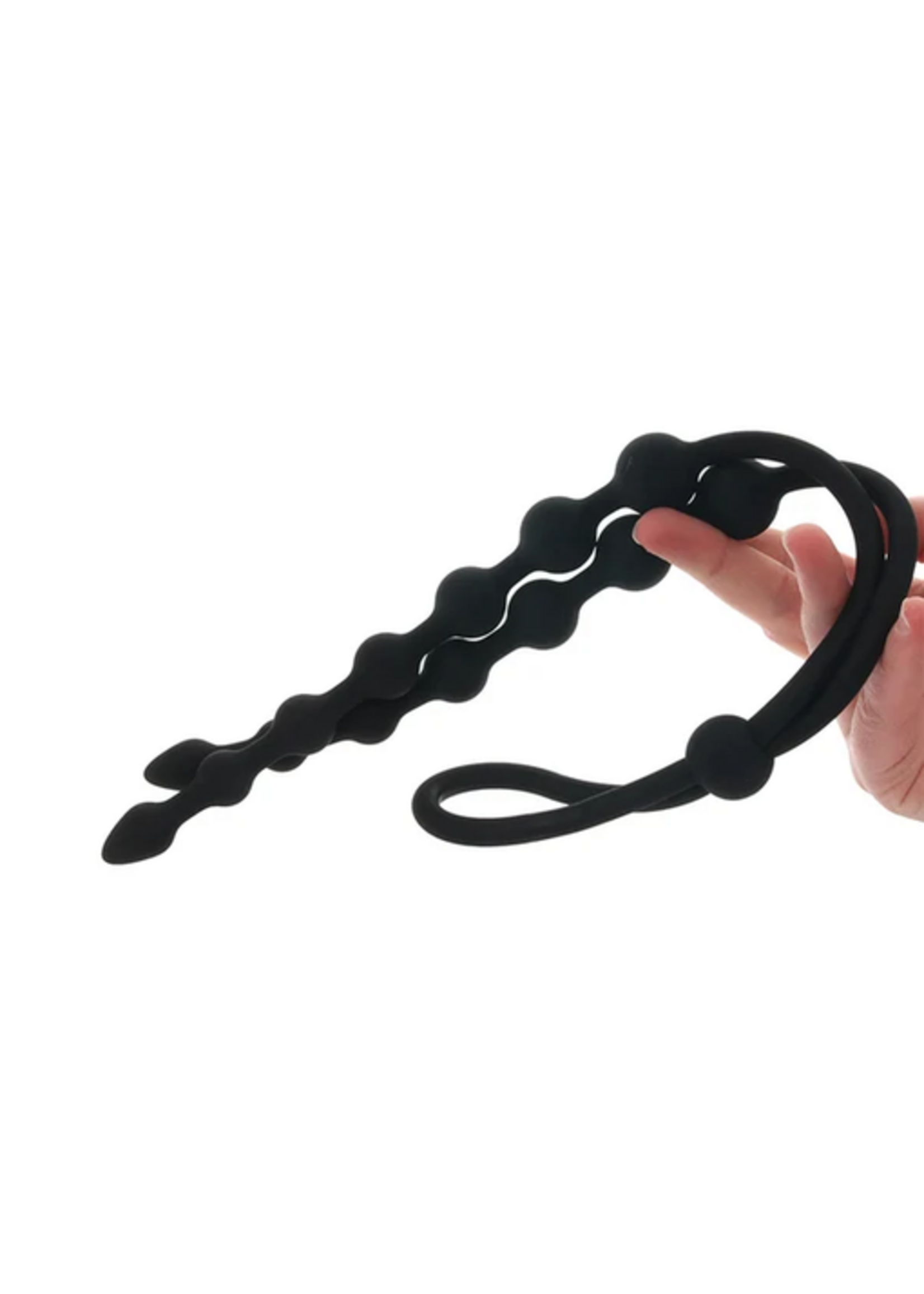 NMC – Arse Beads – Ribbed Silicone Anal Beads – Black