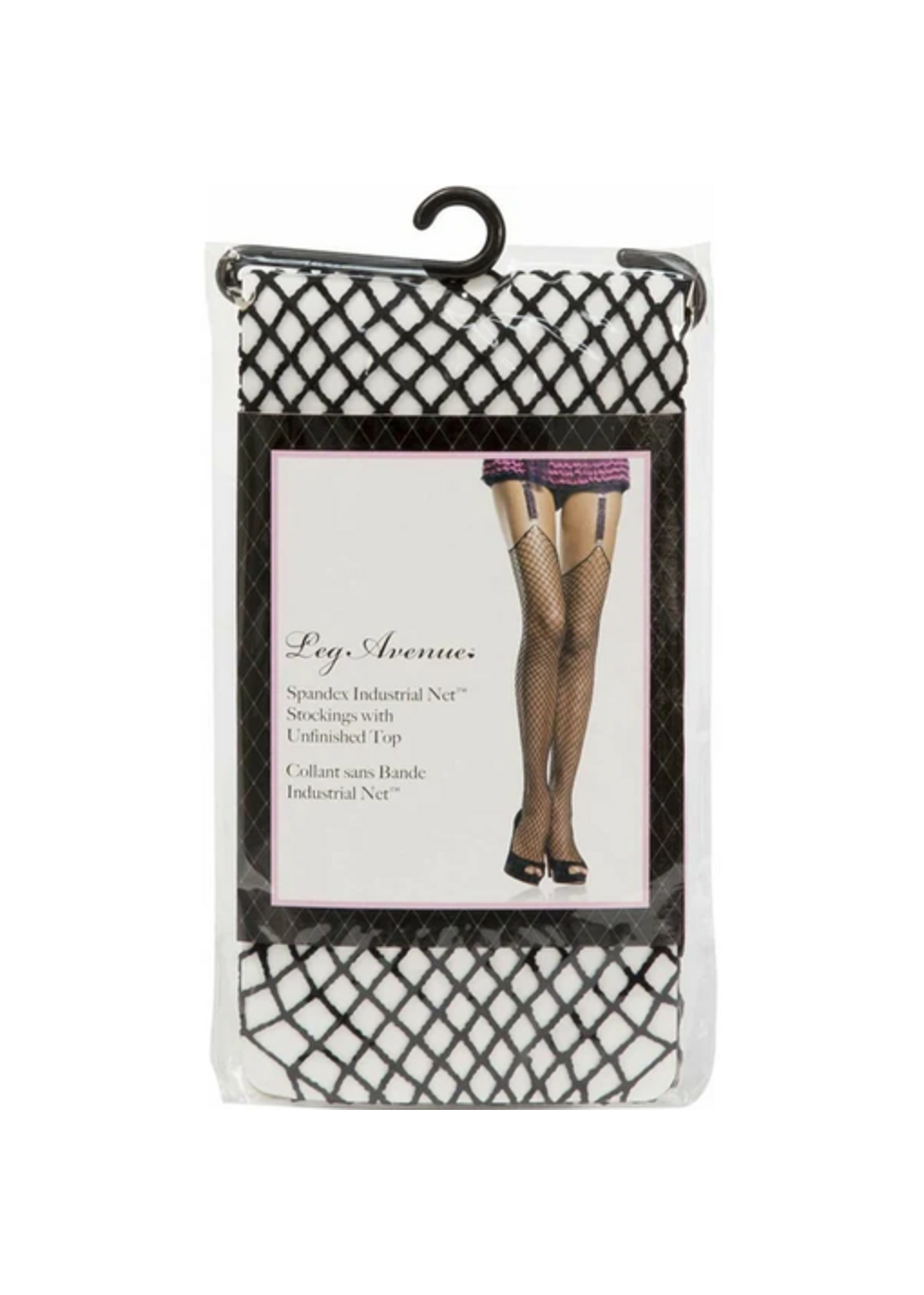 Leg Avenue Spandex Industrial Net Stockings - Black