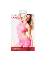 Allure Sheer Pleasure Halter Dress - Pink