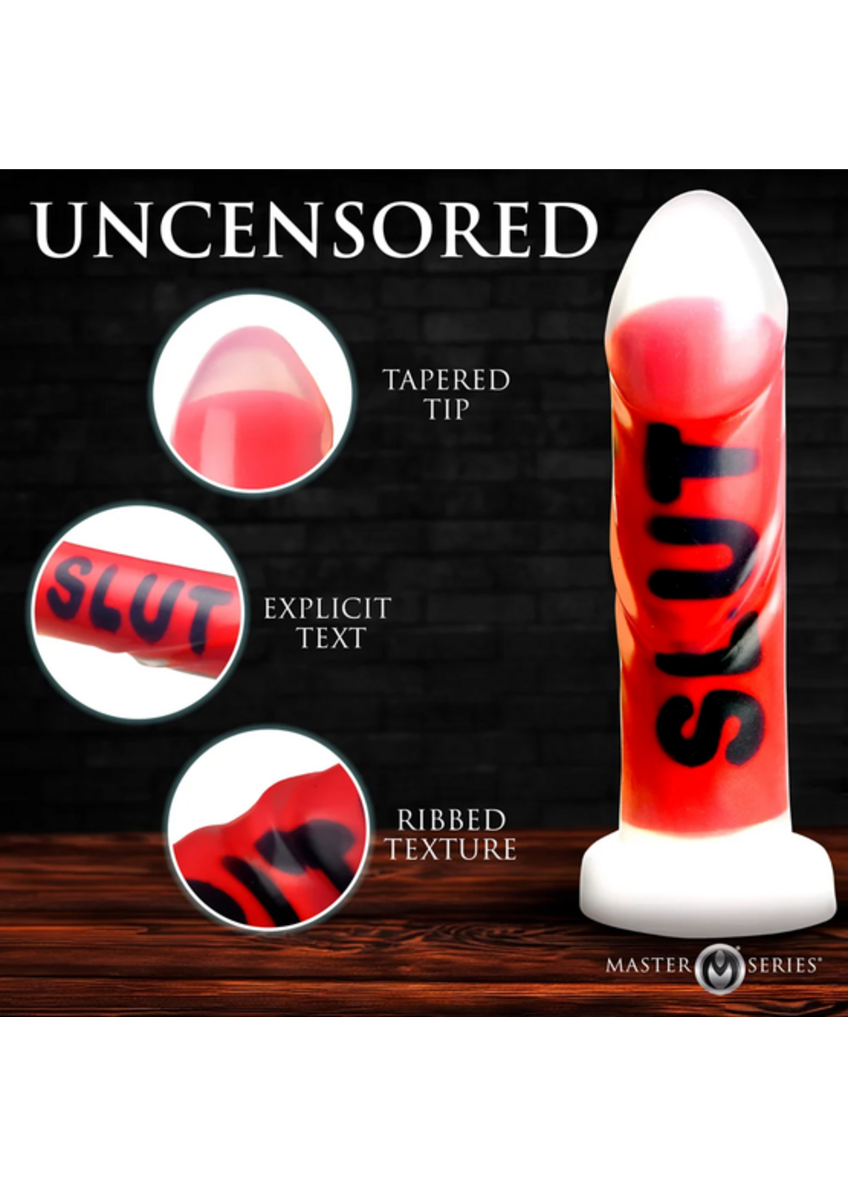 Master Series SLUT Silicone Dildo