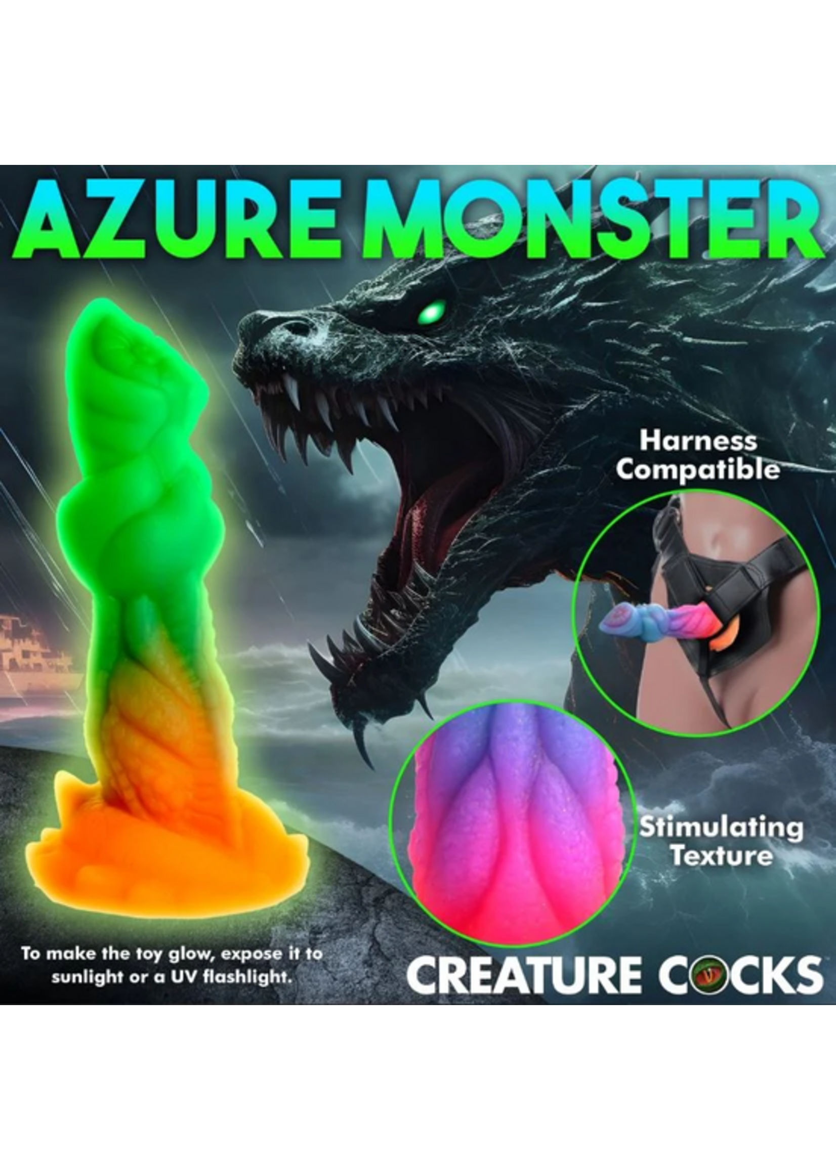 XR Aqua-Cock Glow-In-Dark Silicone Dildo