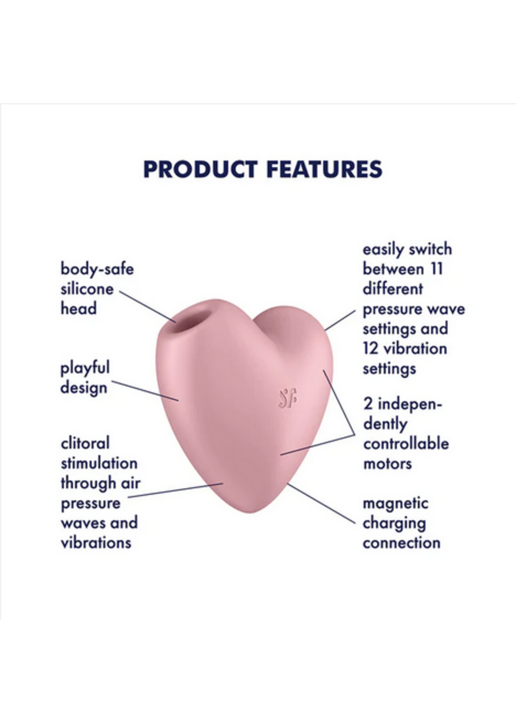 Satisfyer Cutie Heart - Light Red