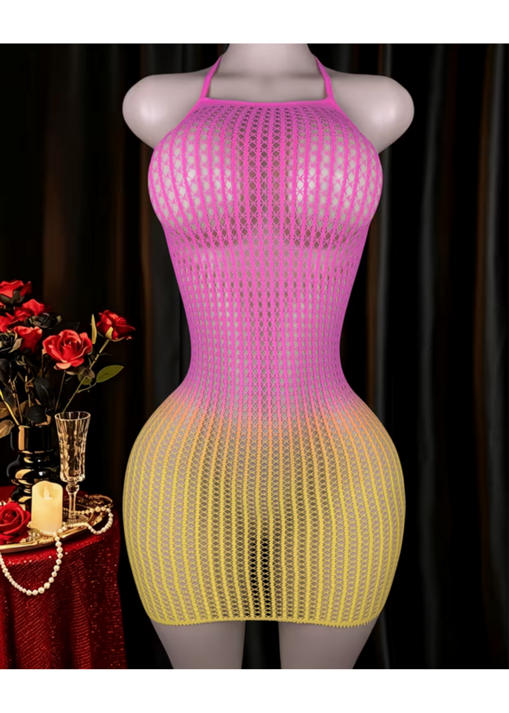 Sunset Mesh Dress
