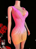Geometric Pink/Orange Dress