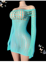 Blue Heart Mesh Dress