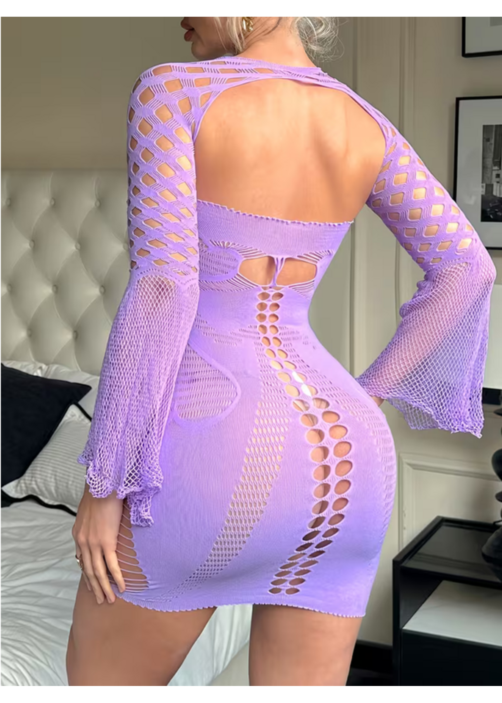 Purple Cut Out Dress
