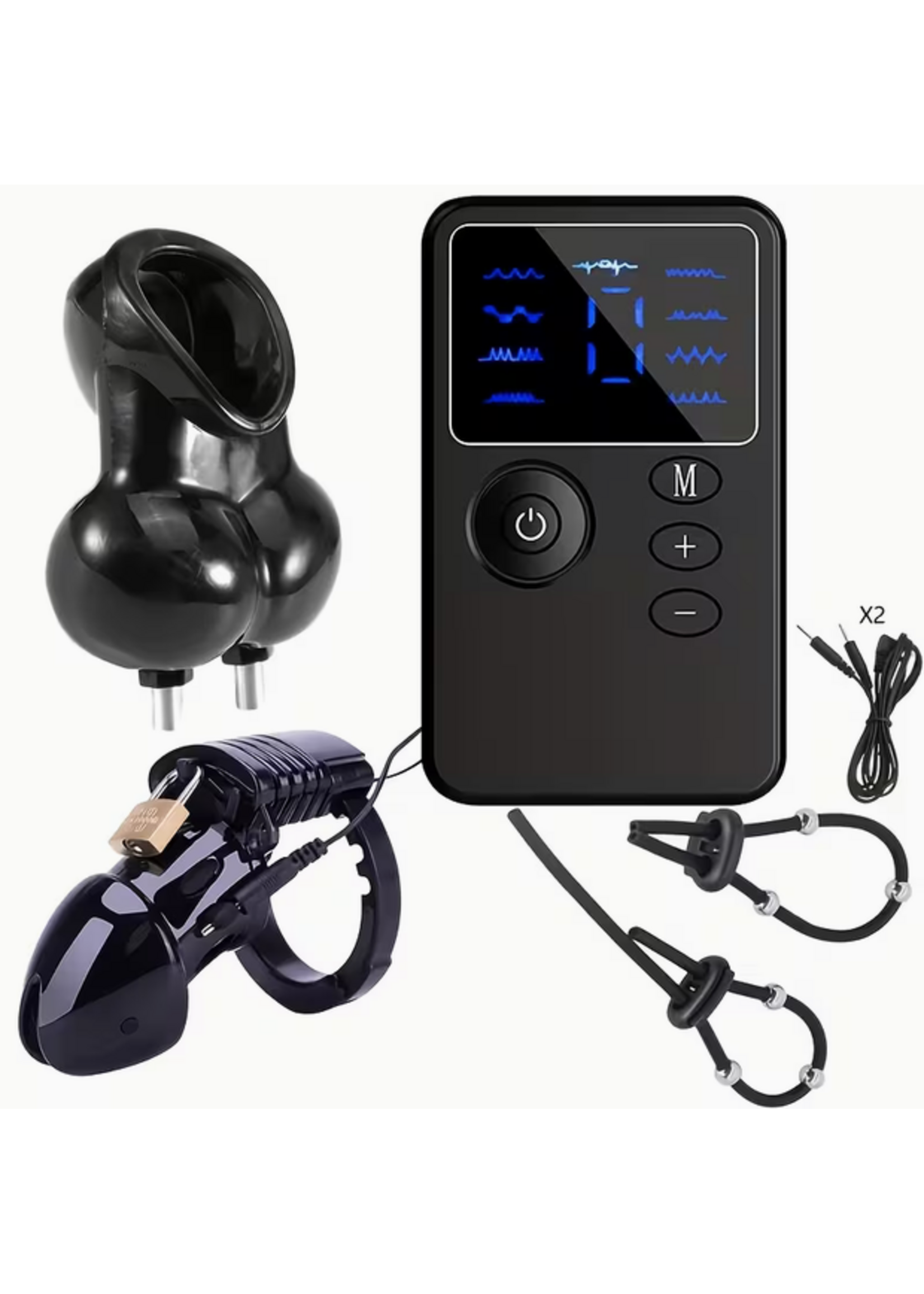 Electric Shock Cock Cage Plus Balls