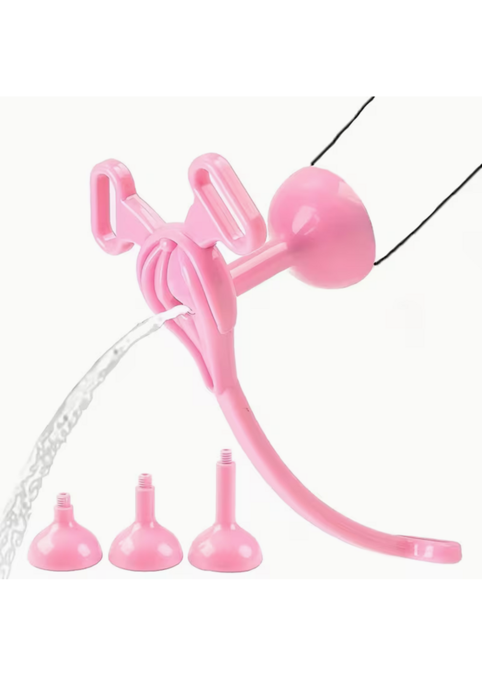 Pink Pussy Cock Cage with Urinal Cup Set