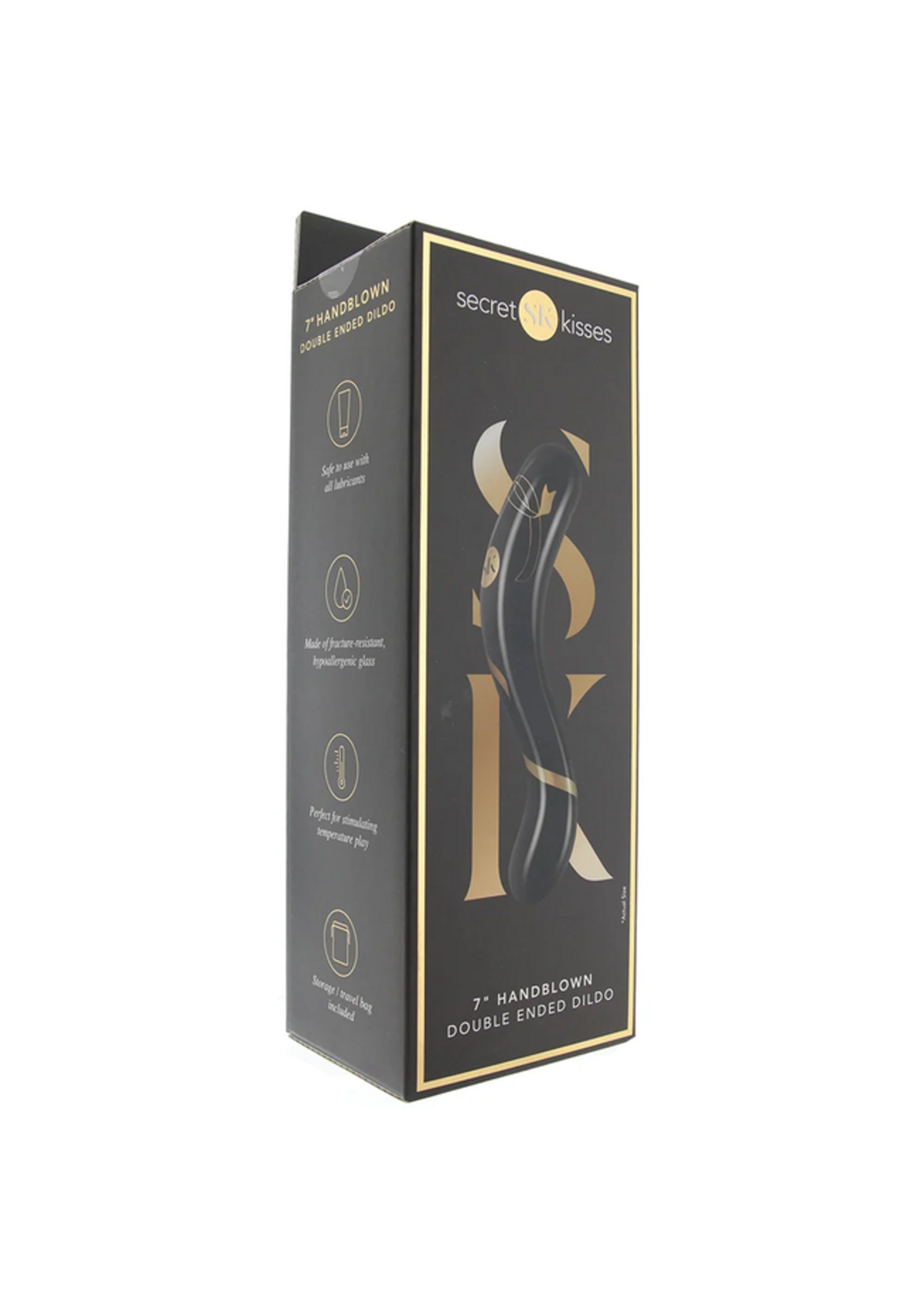 Secret Kisses 7 Inch Double Ended Glass Dildo