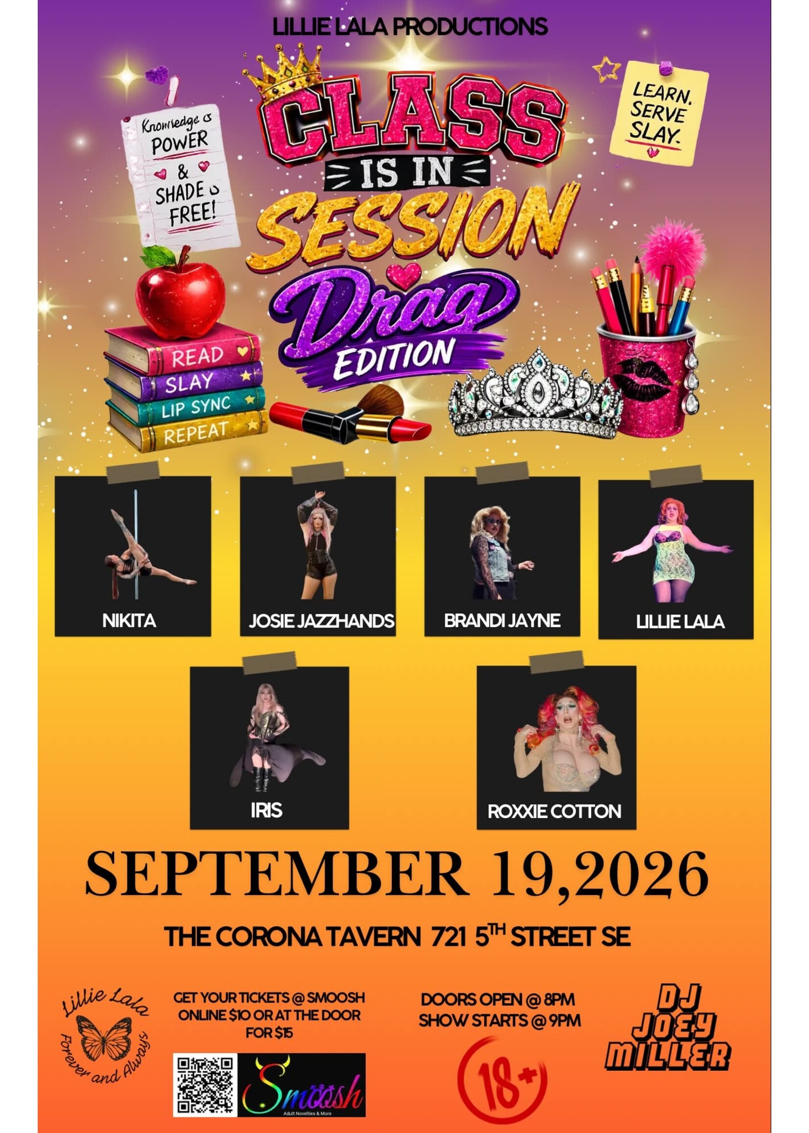 Drag Show Advance Tickets Sept 19