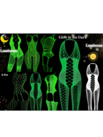 Luminous Glow in the Dark 6 peice set Fishnet/Bodystockings