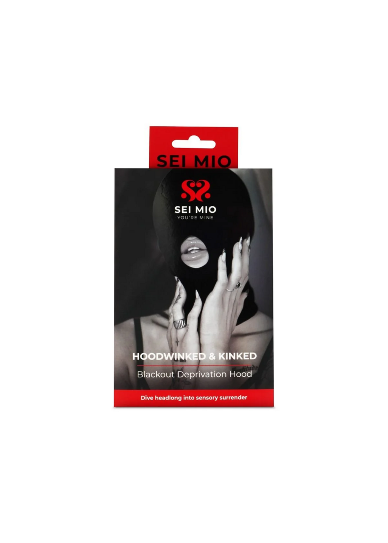 Sei Mio Hoodwinked and Kinked - Deprivation Hood with Blackout Panel