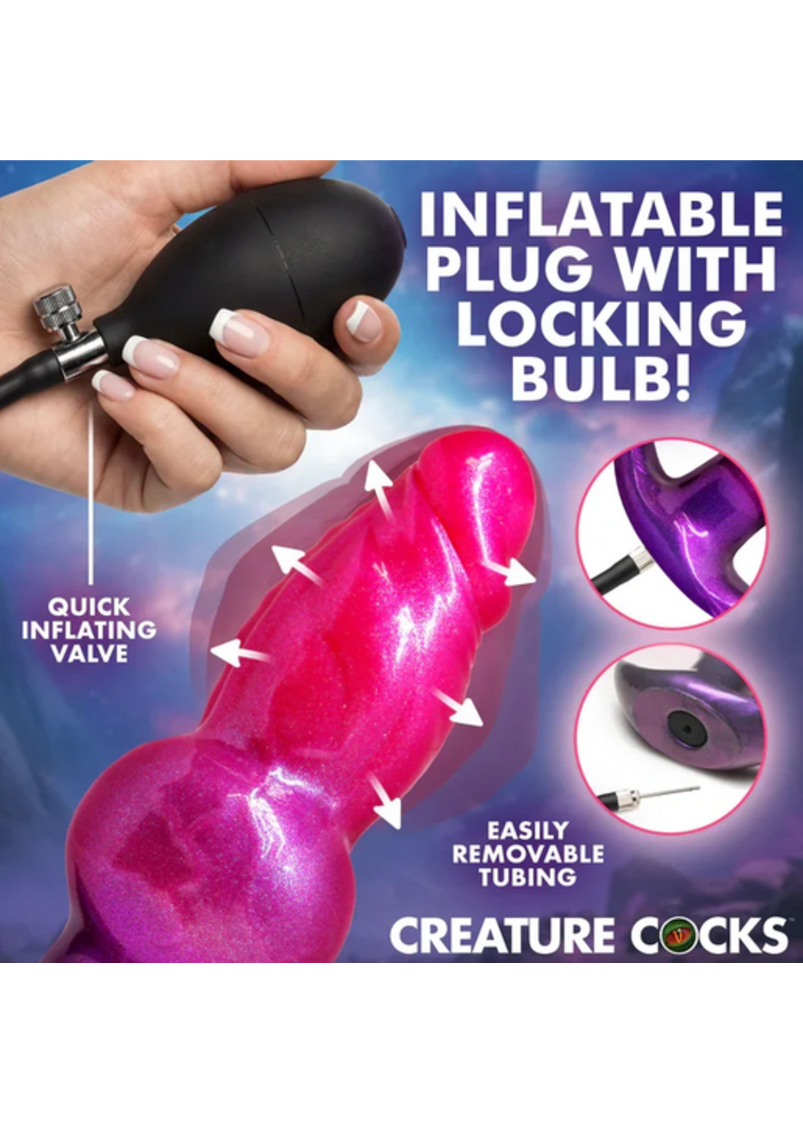 Creature Cocks Astro Inflatable Silicone Anal Plug