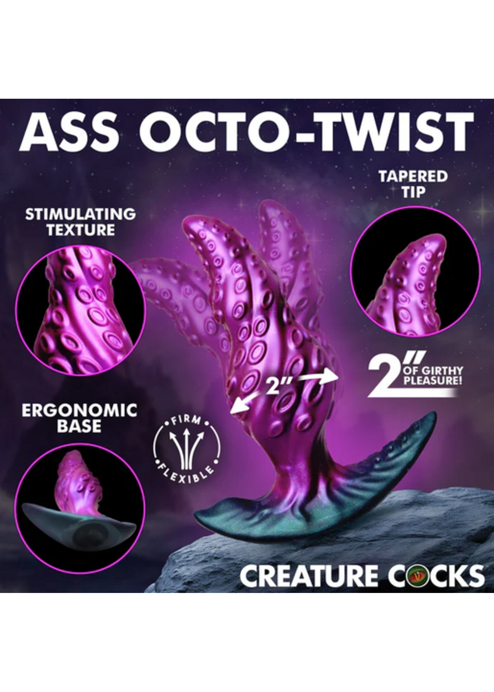 Creature Cocks Octo-Twist Silicone Anal Plug