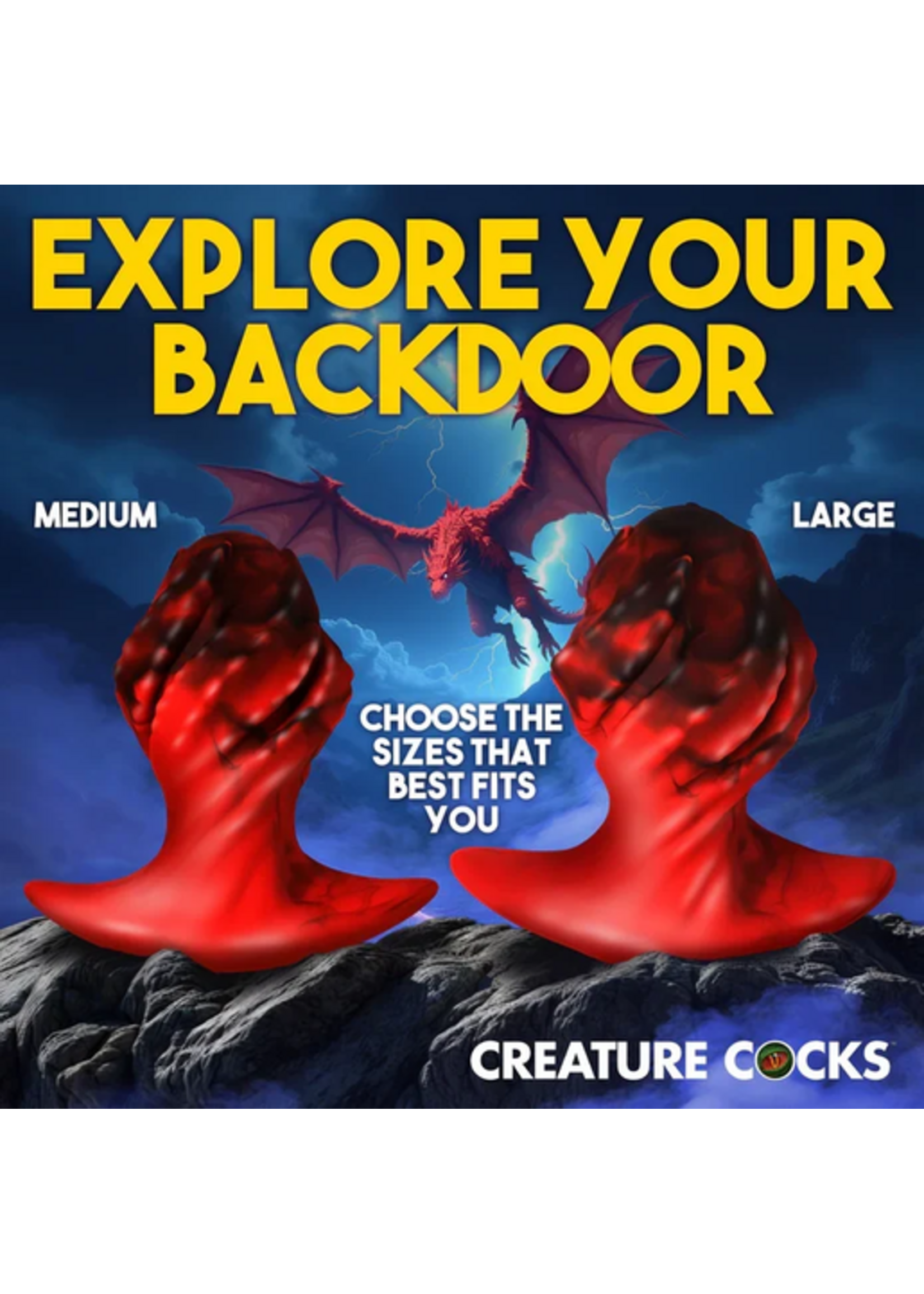 Creature Cocks Dragonspawn Silicone Butt Plug - Large