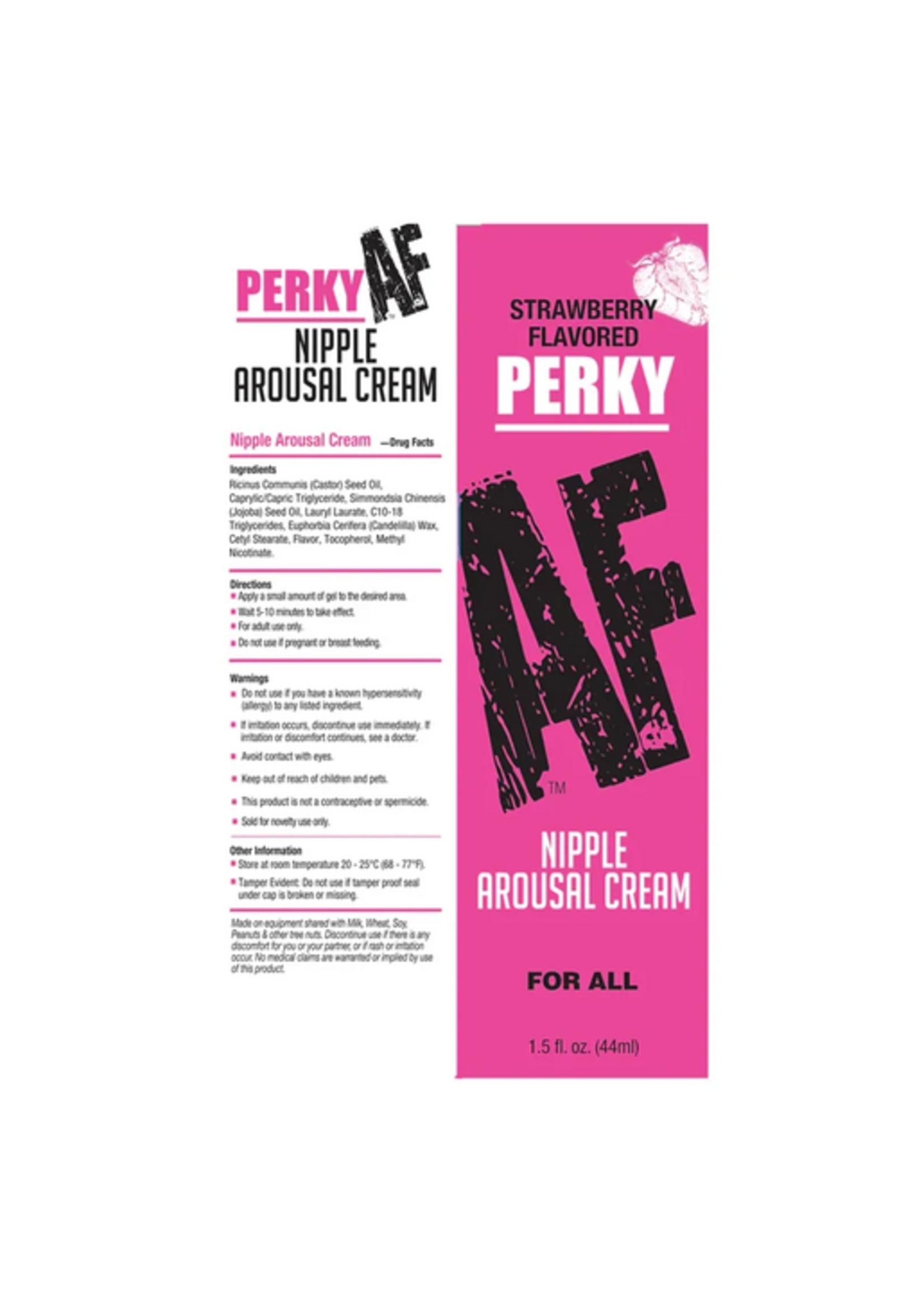 Little Genie Productions PERKY AF, Nipple Arousal Cream, Strawberry 1.5OZ